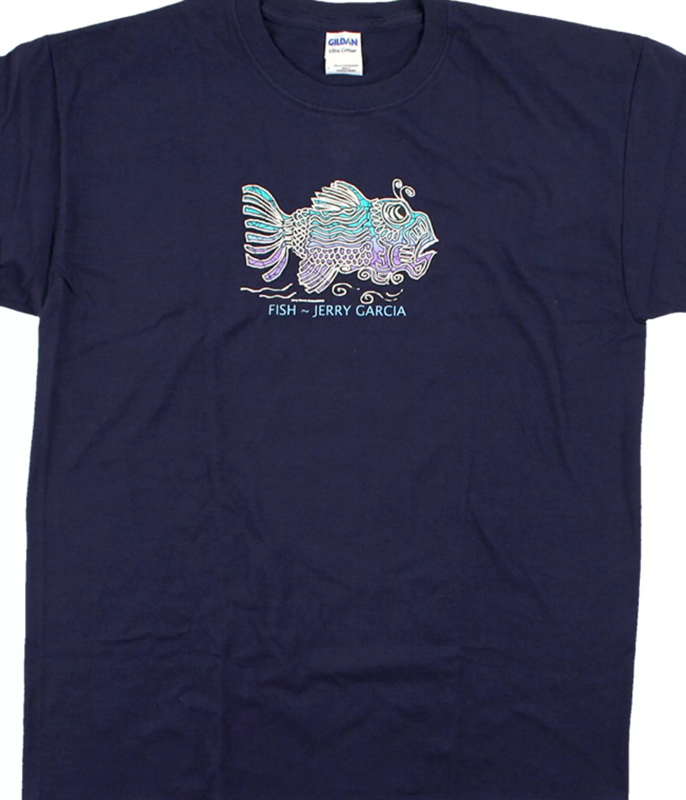 T-Shirt | Jerry Garcia<Liquid Blue Jerry Fish Navy T-Shirt