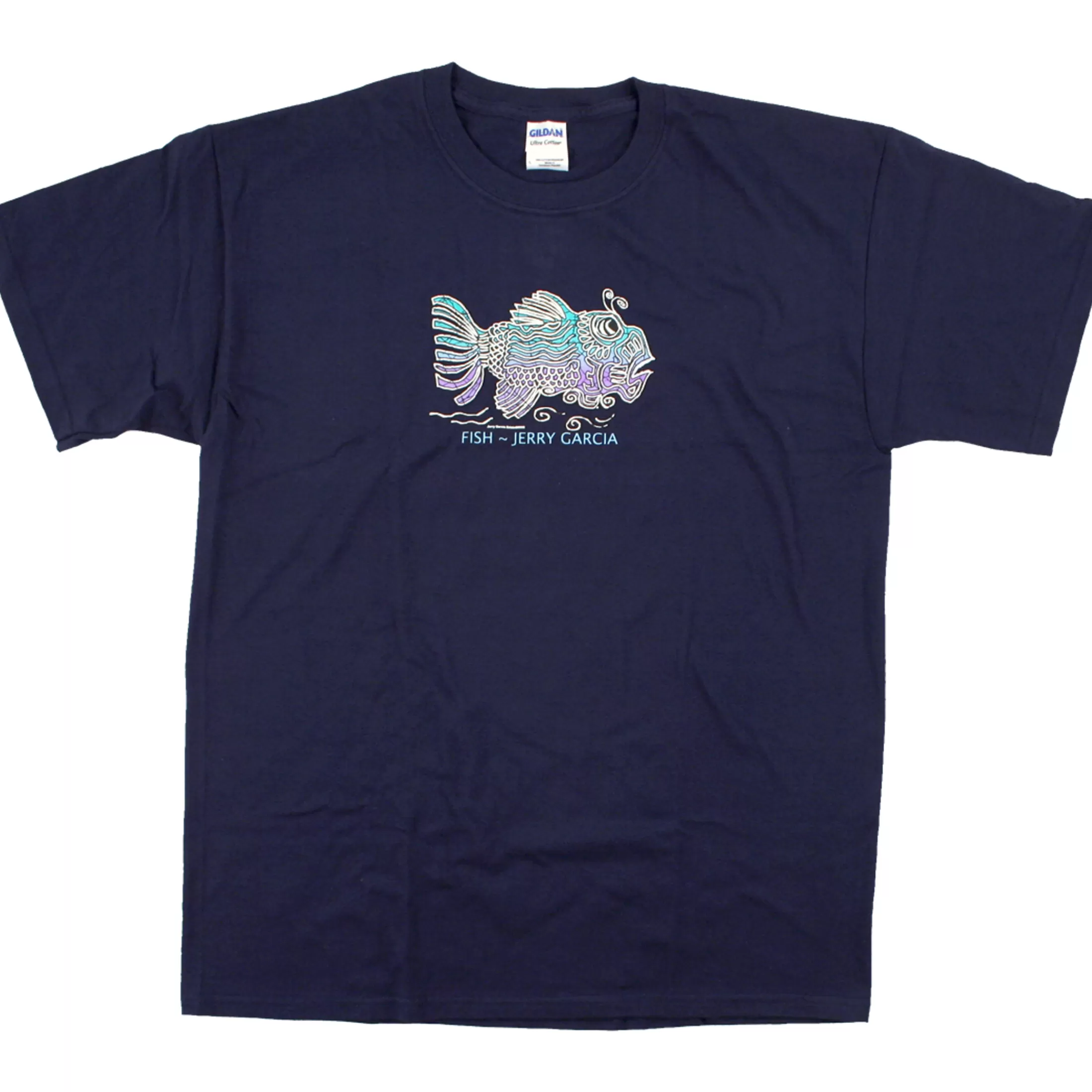 T-Shirt | Jerry Garcia<Liquid Blue Jerry Fish Navy T-Shirt