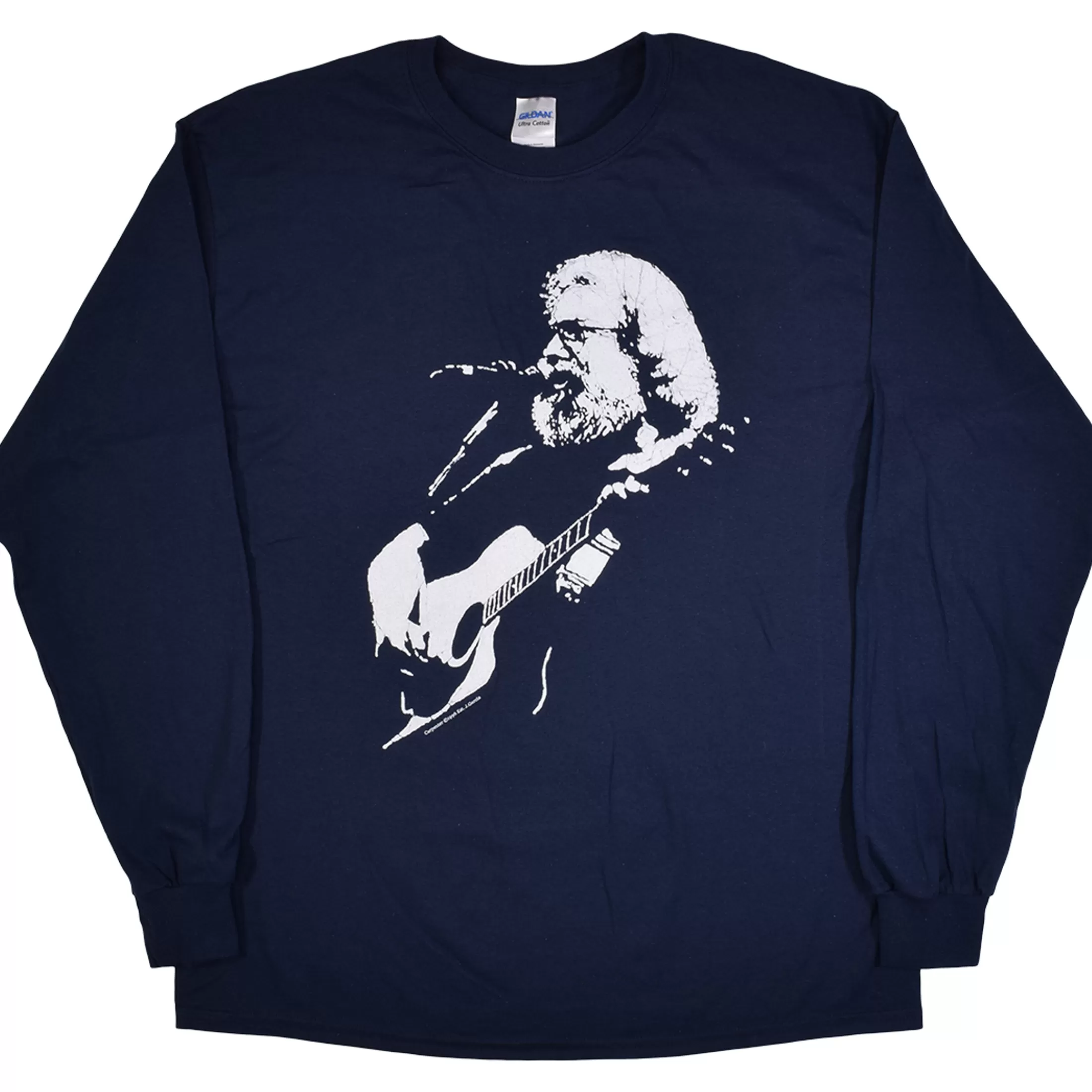 Long Sleeve | Jerry Garcia<Liquid Blue Jerry Garcia Acoustic Navy Long Sleeve T-Shirt