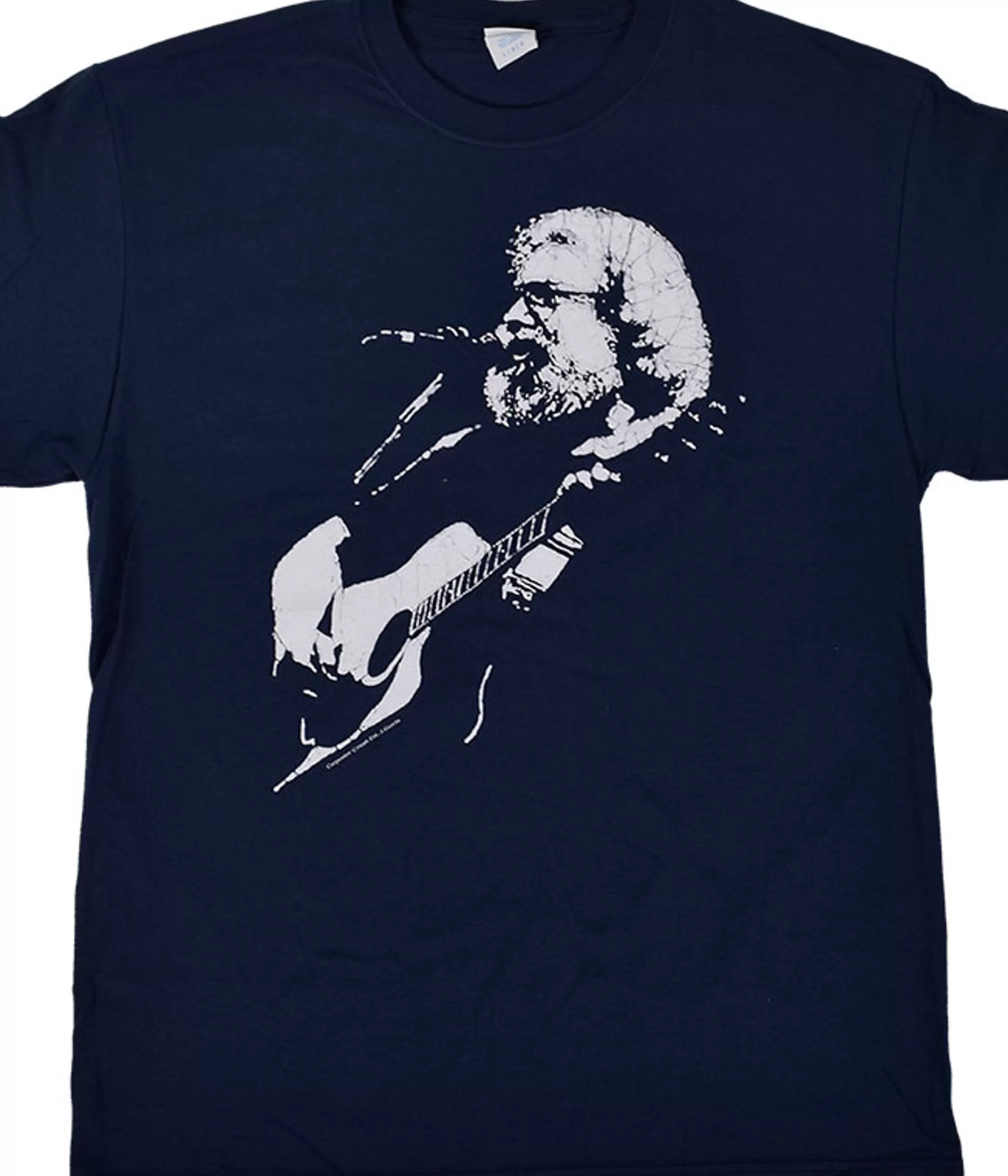 T-Shirt | Grateful Dead<Liquid Blue Jerry Garcia Acoustic Navy T-Shirt