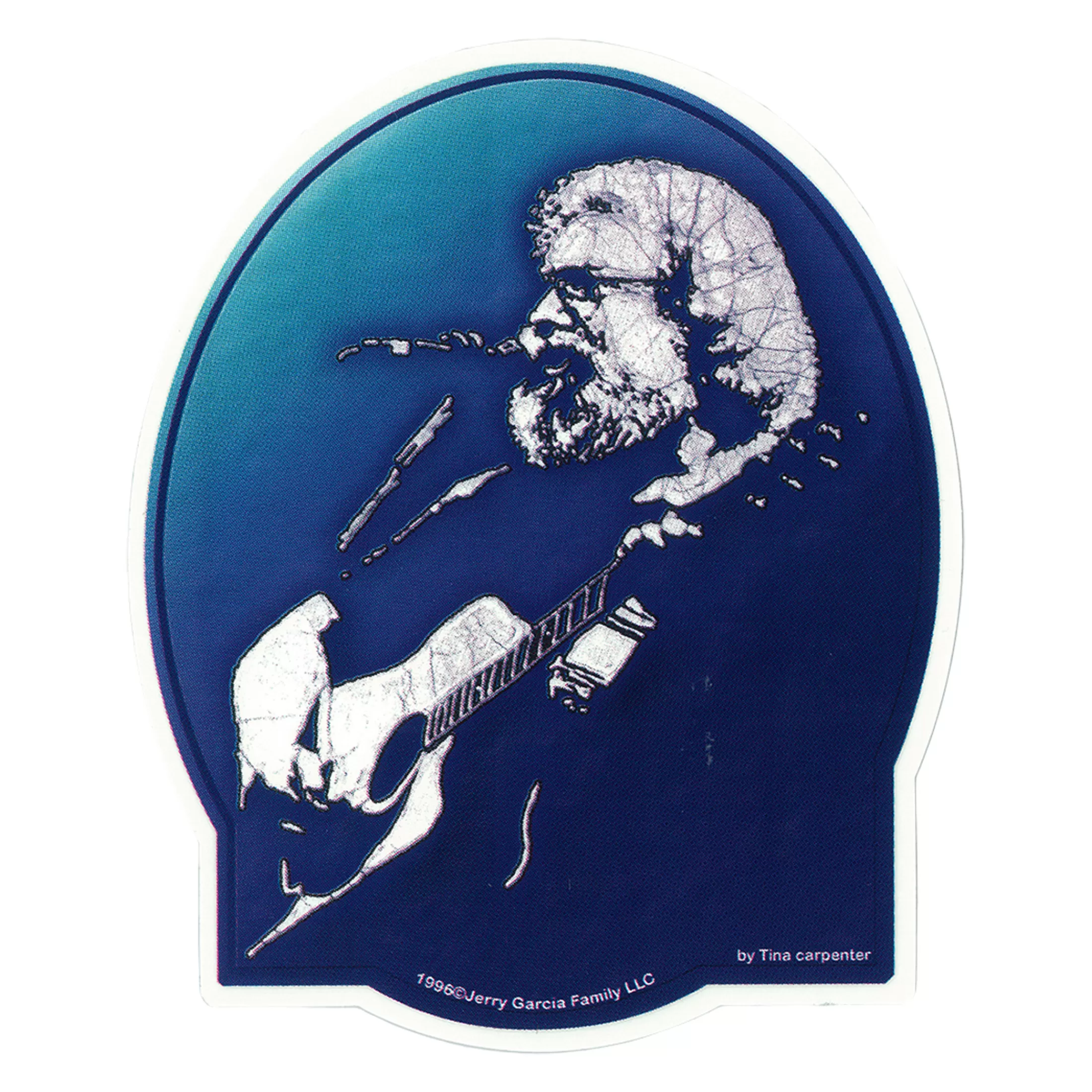 Jerry Garcia | Grateful Dead<Liquid Blue Jerry Garcia Acoustic Sticker