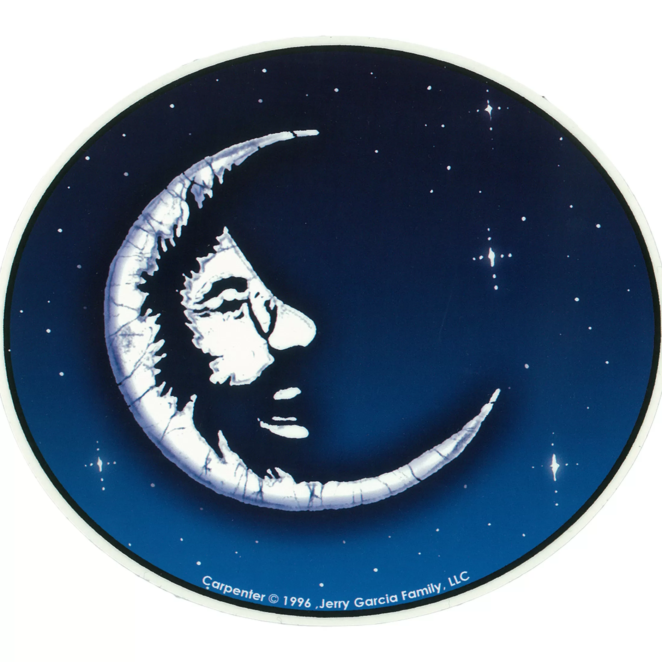 Jerry Garcia | Grateful Dead<Liquid Blue Jerry Garcia Moon Sticker