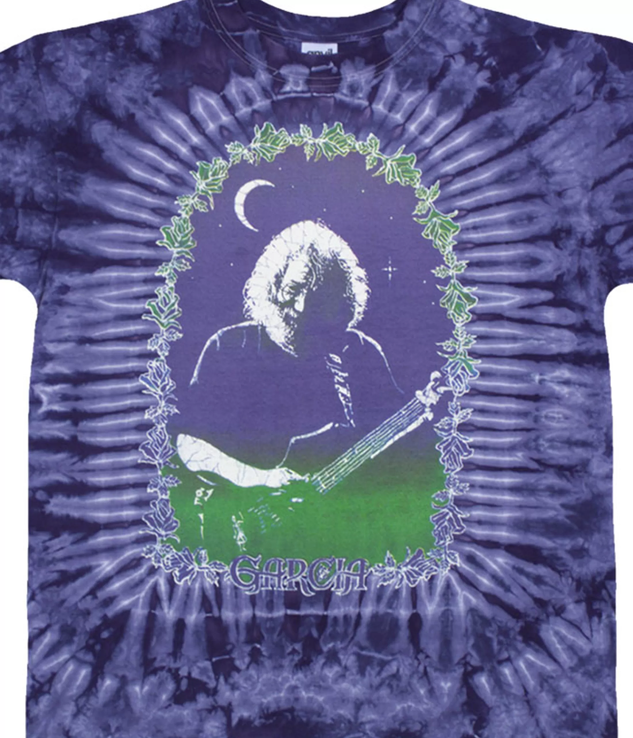 T-Shirt | Jerry Garcia<Liquid Blue Jerry Garcia Roses Tie-Dye T-Shirt