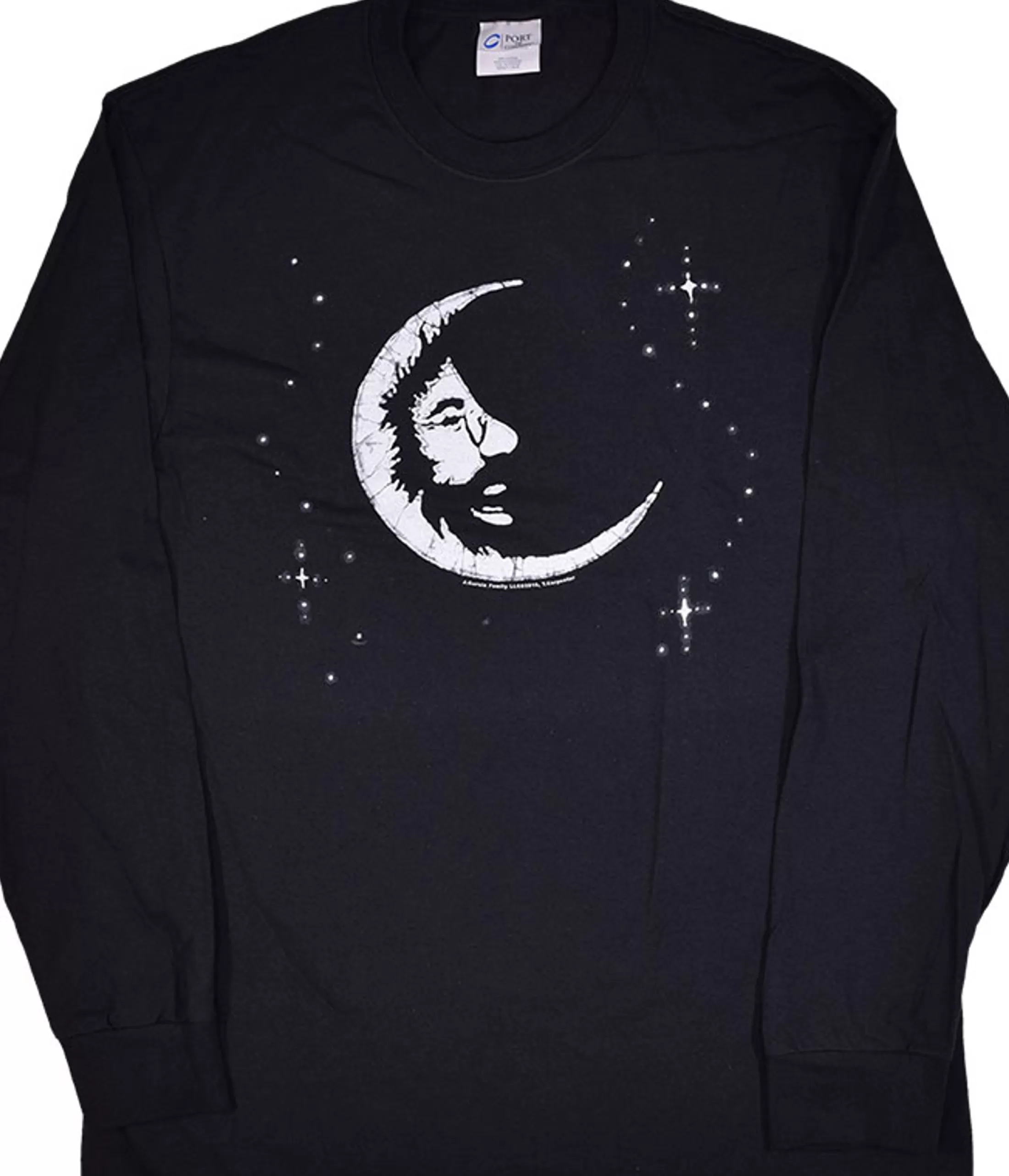 Long Sleeve | Jerry Garcia<Liquid Blue Jerry Moon Black Long Sleeve T-Shirt