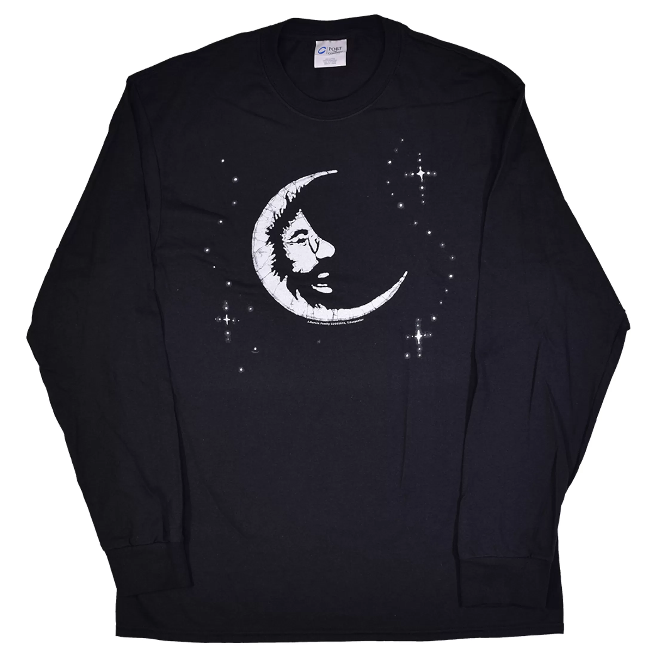 Long Sleeve | Jerry Garcia<Liquid Blue Jerry Moon Black Long Sleeve T-Shirt