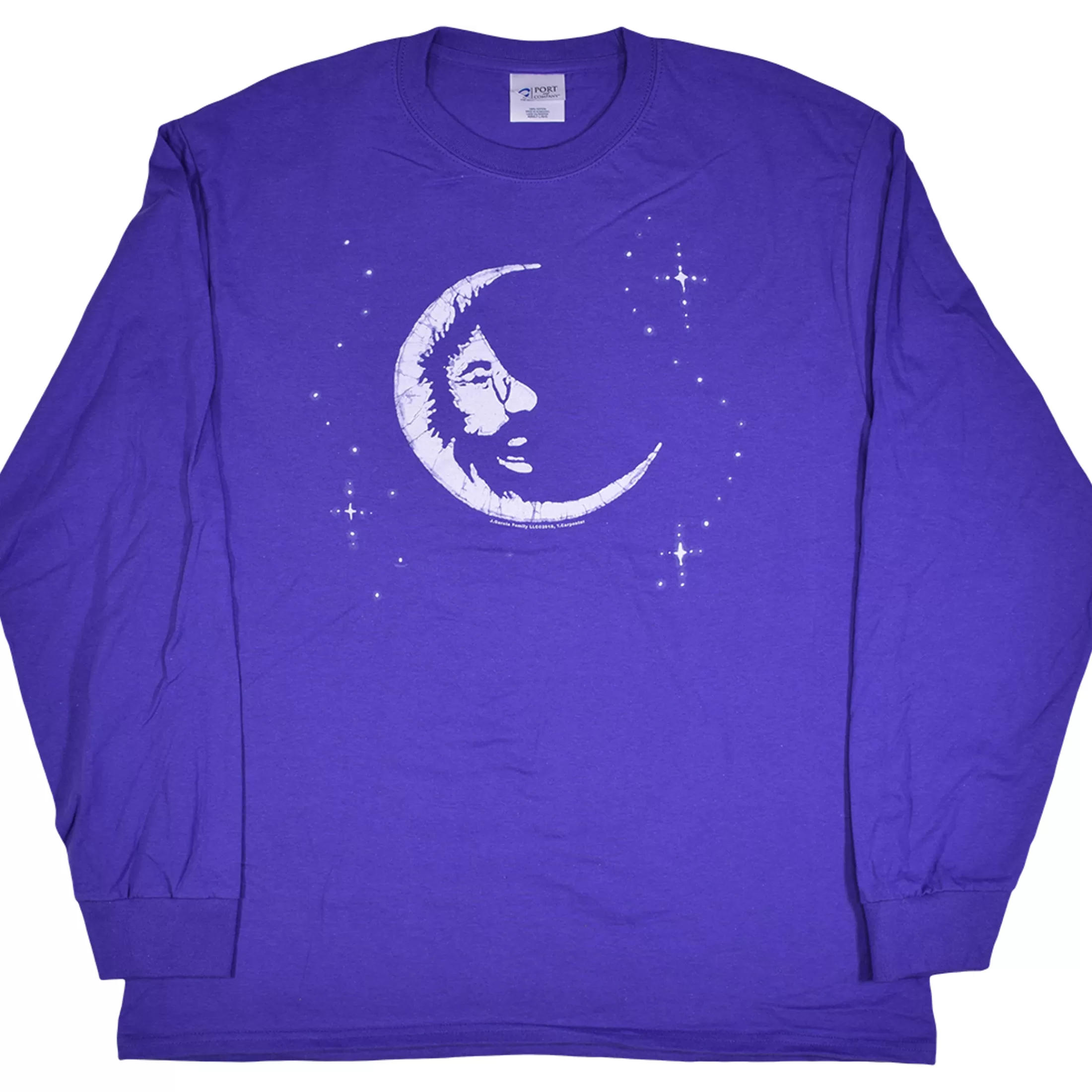 Long Sleeve | Jerry Garcia<Liquid Blue Jerry Moon Purple Long Sleeve T-Shirt