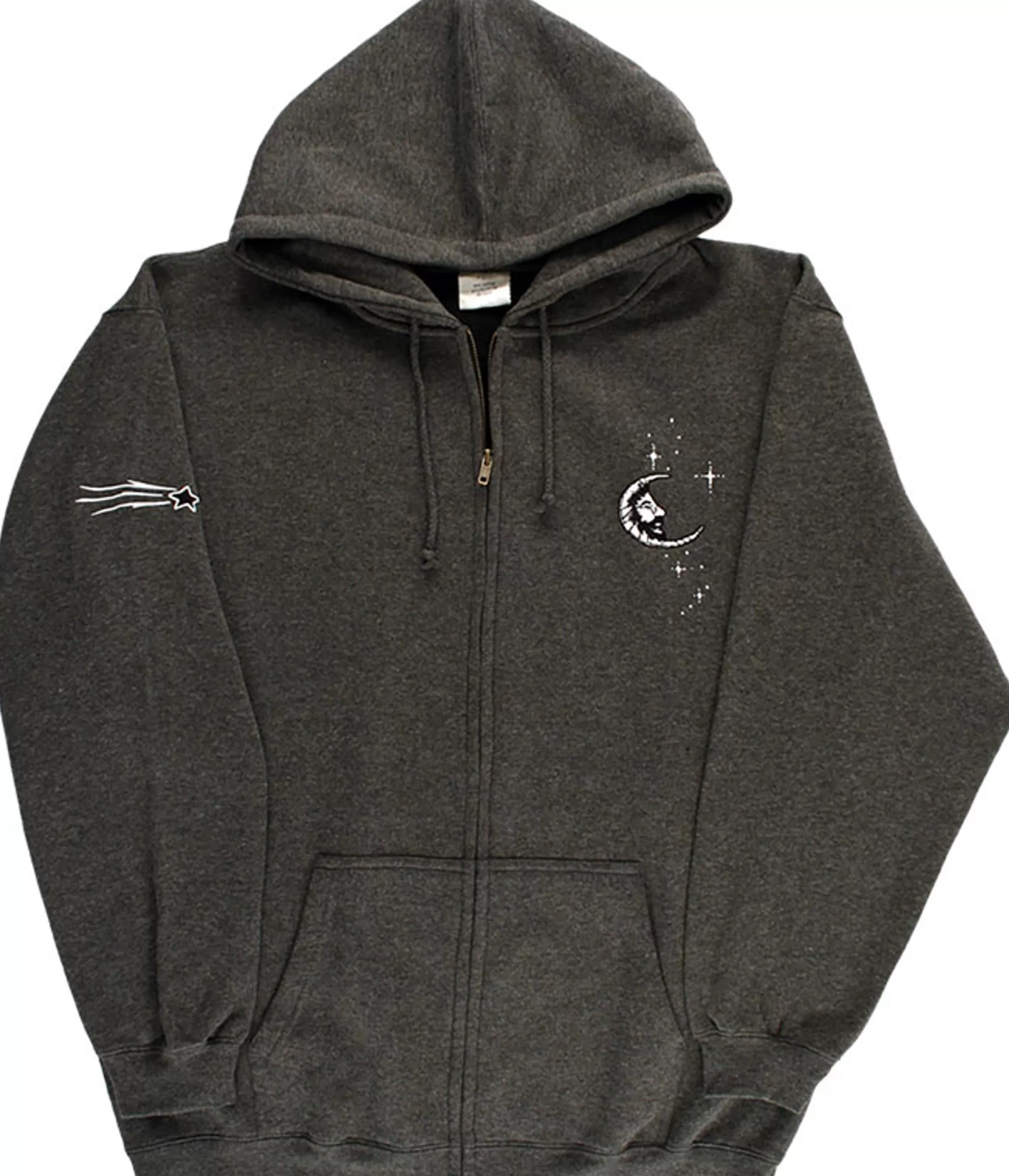 Hoodie | Jerry Garcia<Liquid Blue Jerry Moon Zipper Grey Hoodie