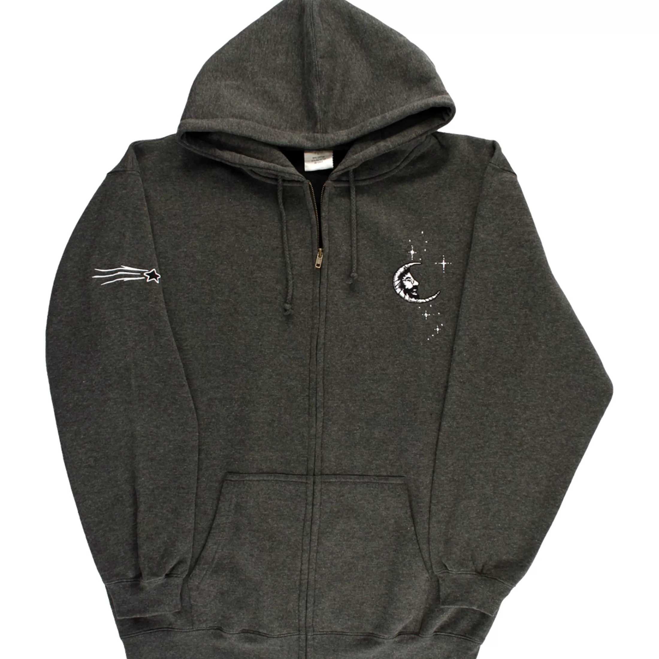 Hoodie | Jerry Garcia<Liquid Blue Jerry Moon Zipper Grey Hoodie