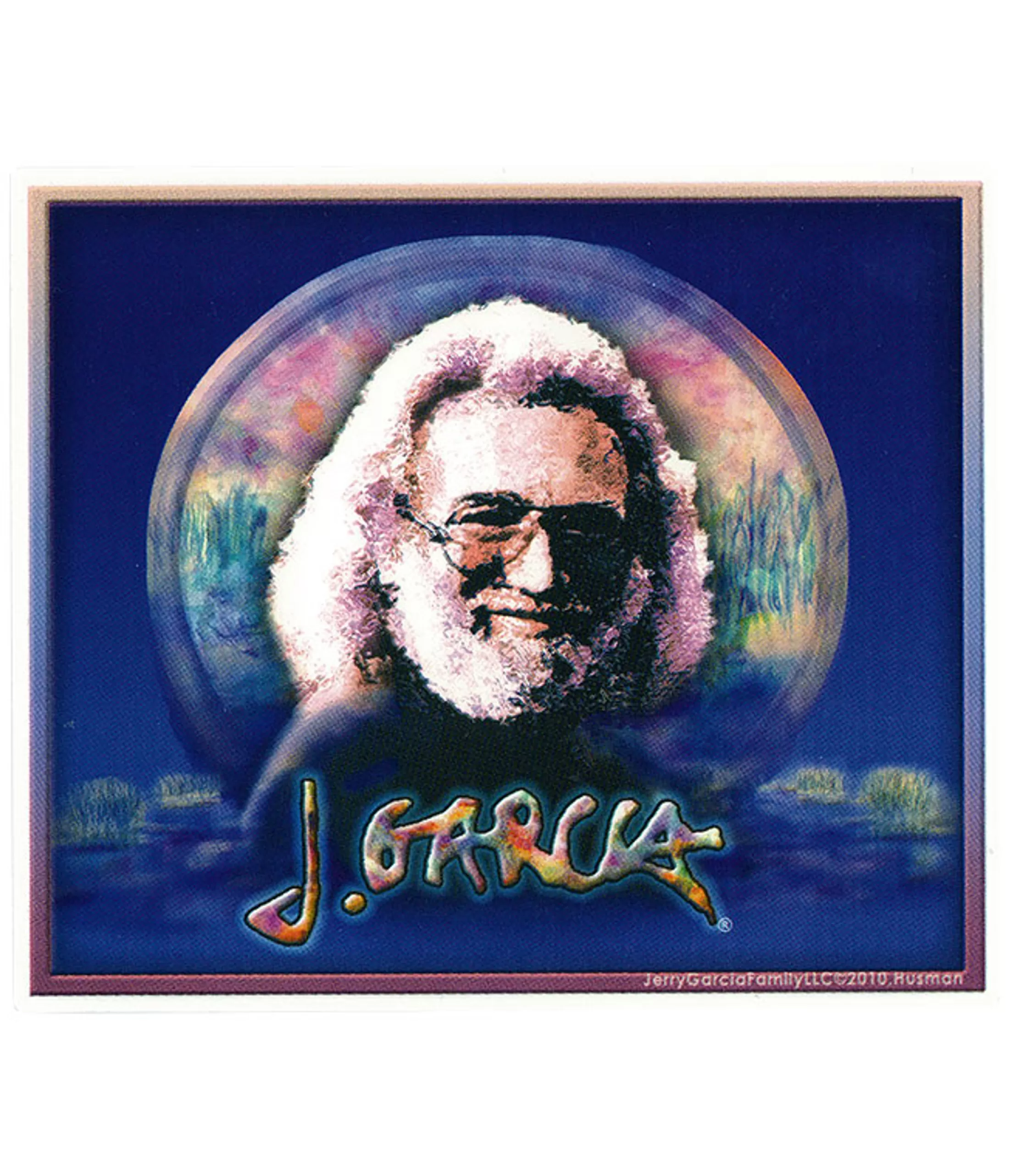 Jerry Garcia | Grateful Dead<Liquid Blue Jerry Wetlands Sticker