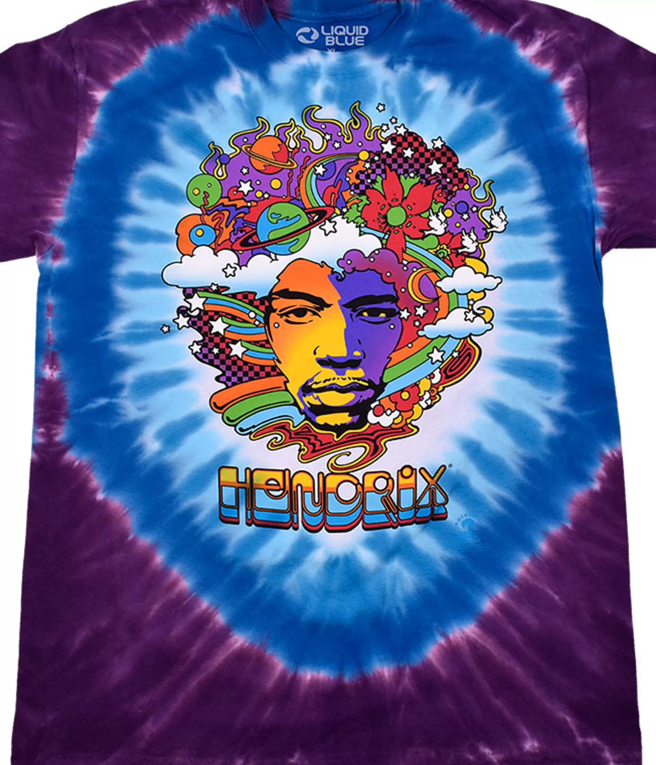 T-Shirt | Jimi Hendrix<Liquid Blue Jimi Mod Tie-Dye T-Shirt