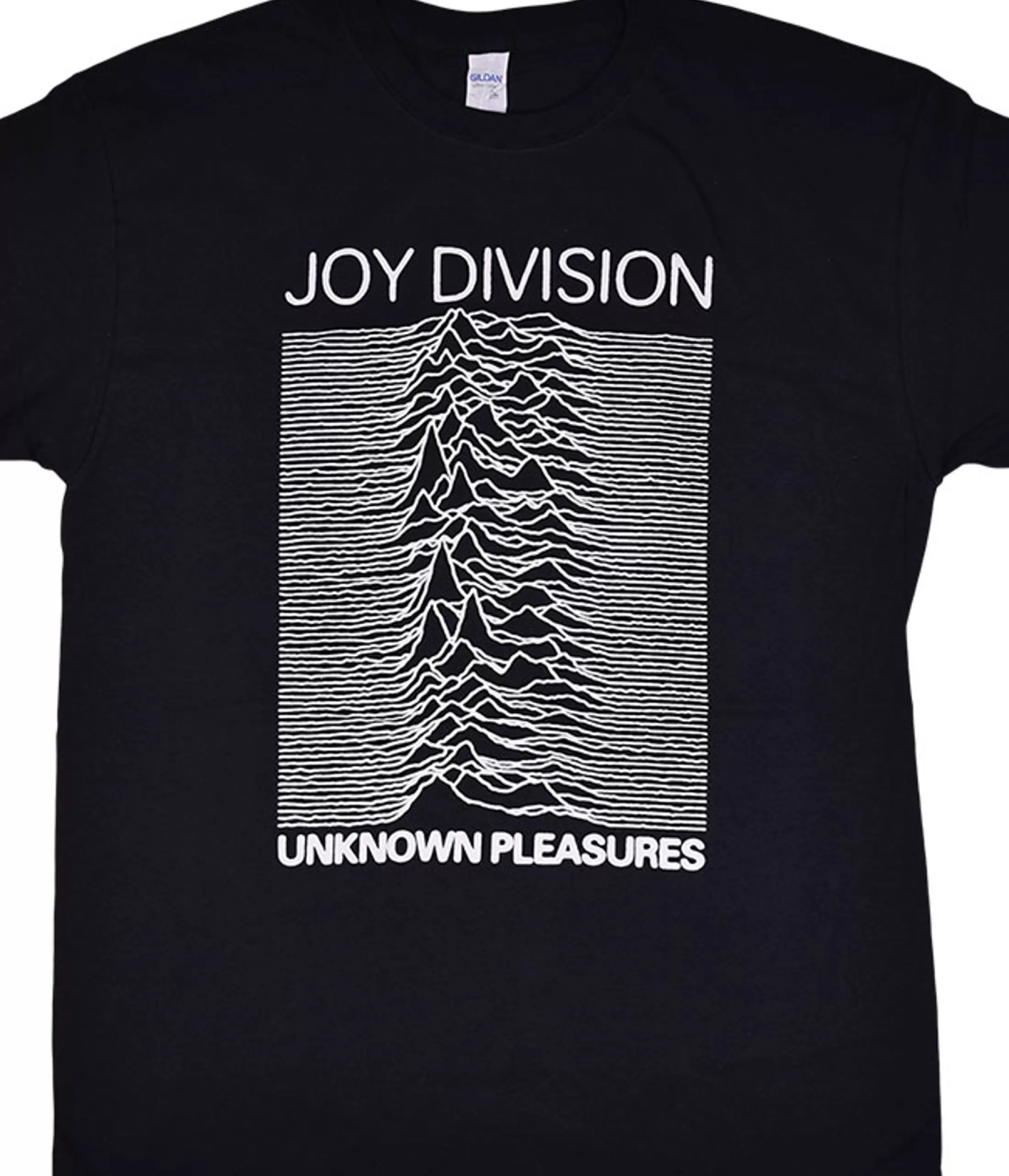 T-Shirt | Joy Division<Liquid Blue Joy Division Unknown Pleasures Black T-Shirt