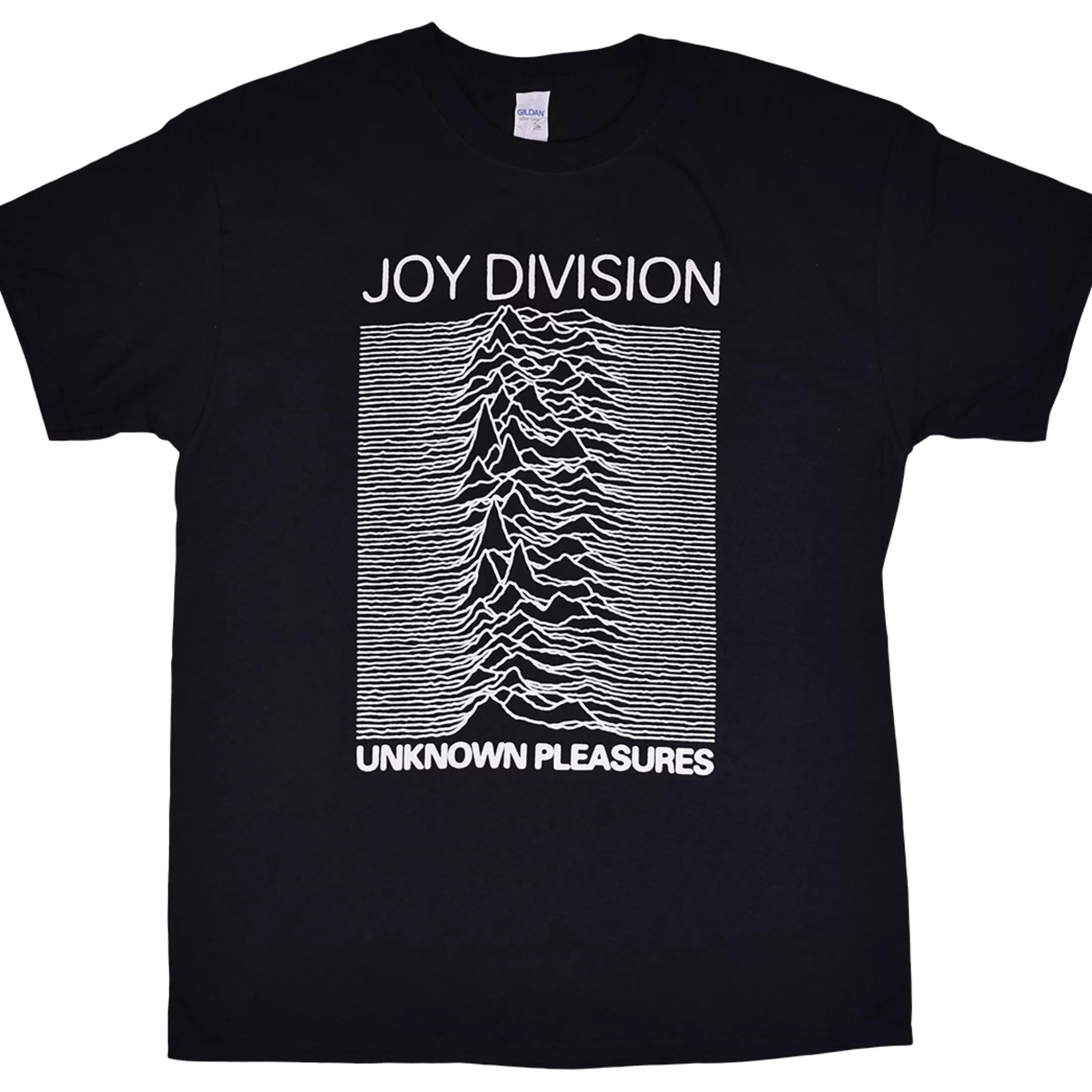 T-Shirt | Joy Division<Liquid Blue Joy Division Unknown Pleasures Black T-Shirt