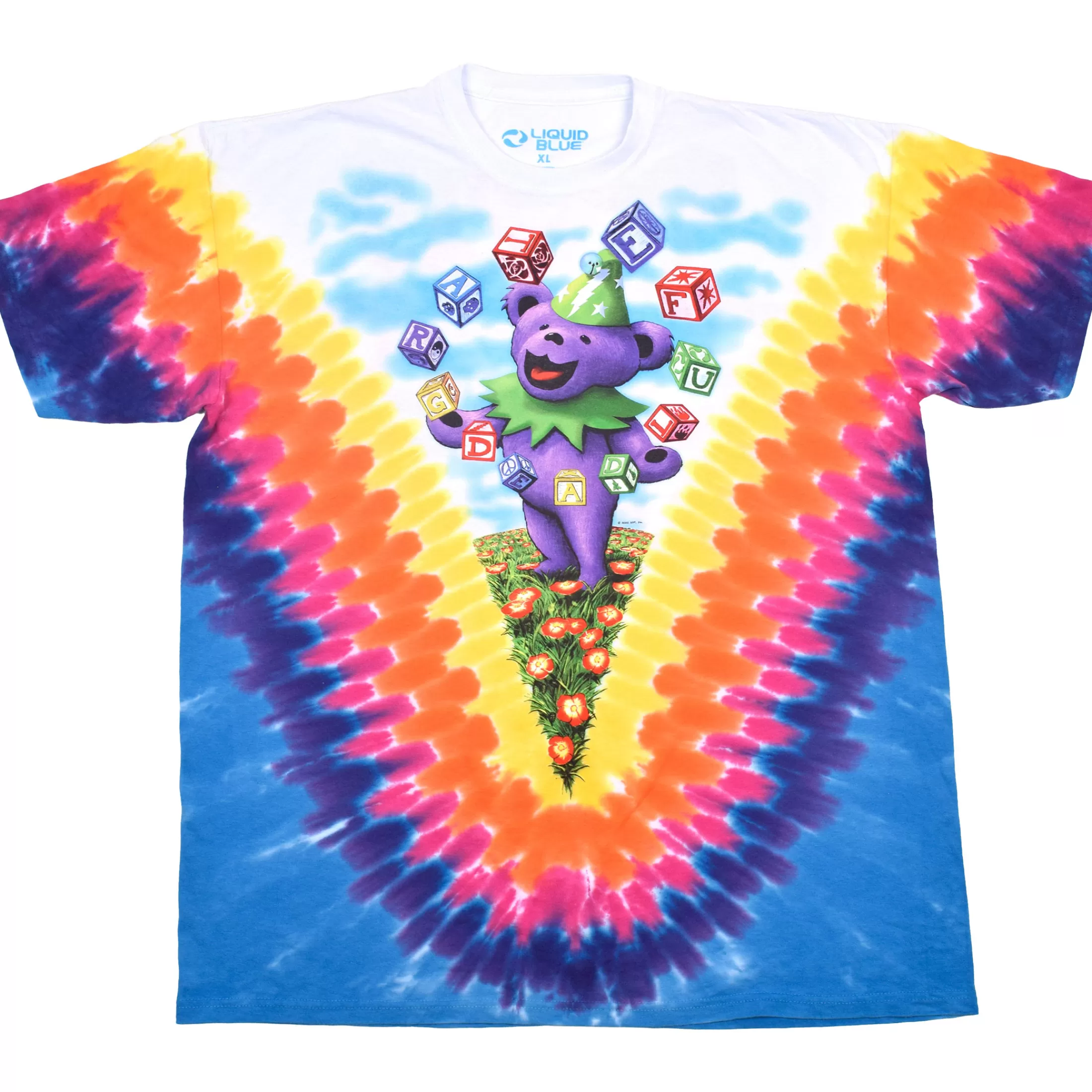 T-Shirt | Grateful Dead<Liquid Blue Jugglin' Bear Tie-Dye T-Shirt