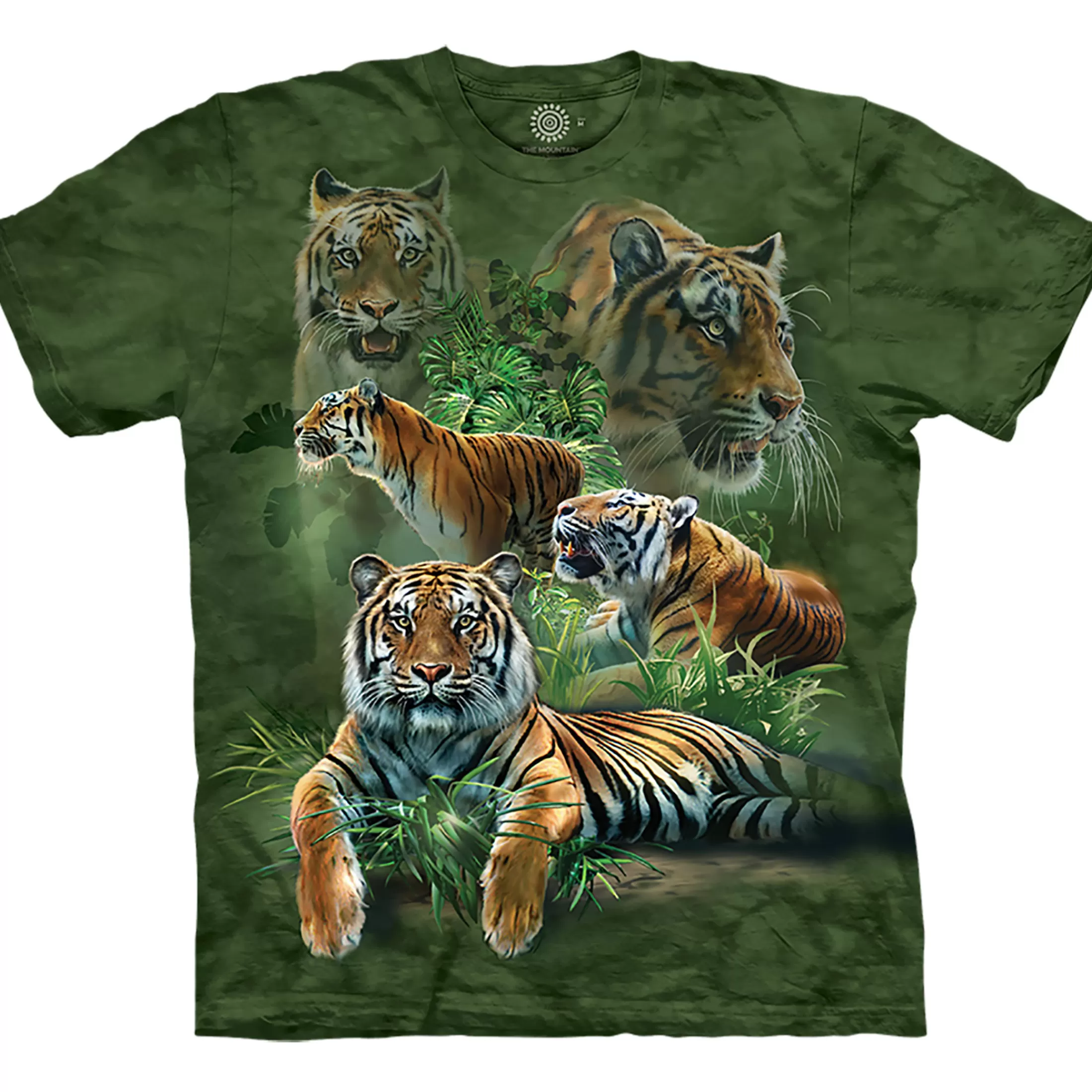 T-Shirt | Wild Animals<Liquid Blue Jungle Tigers Classic Cotton T-Shirt