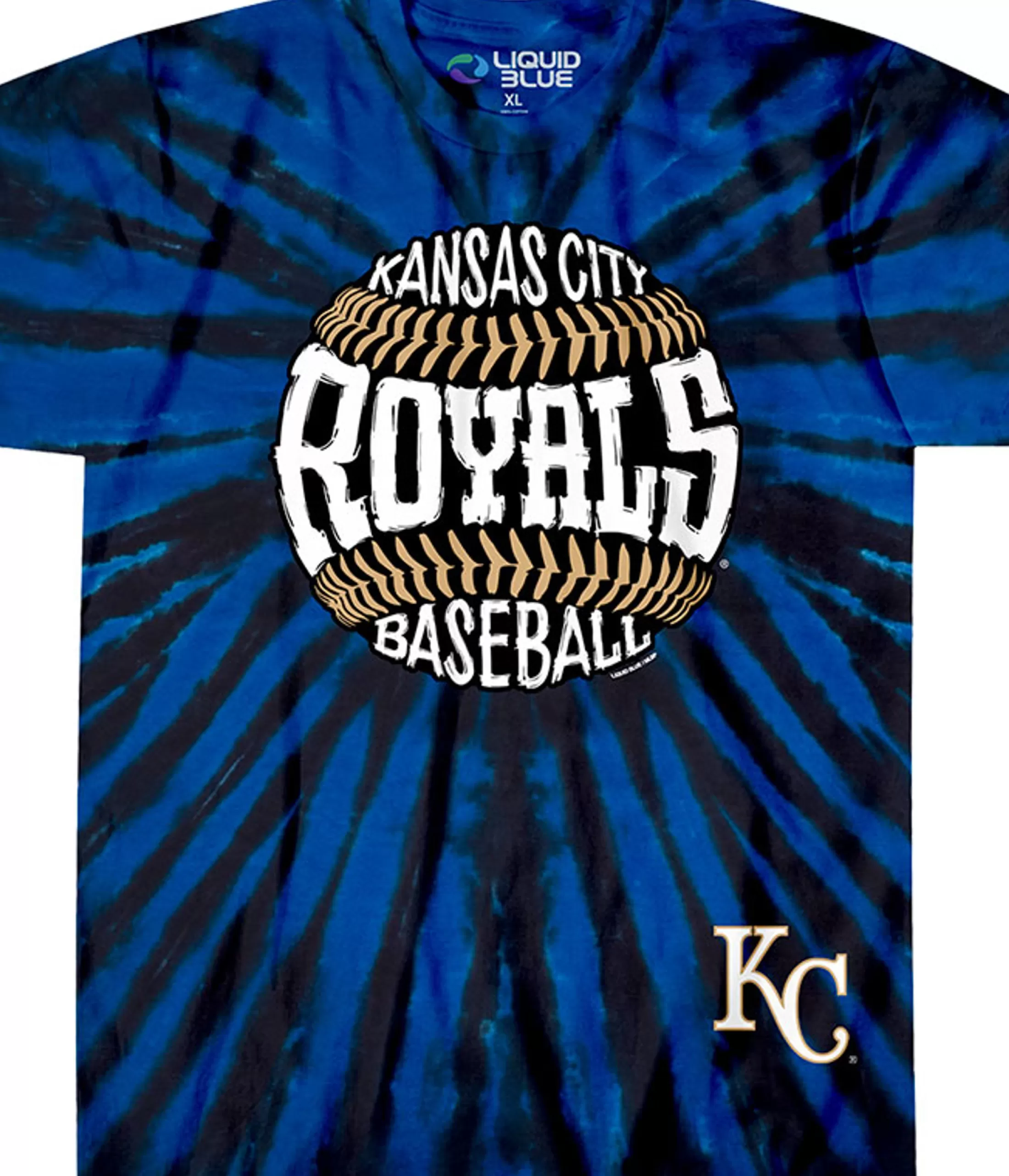 T-Shirt | Kansas City Royals<Liquid Blue Kansas City Royals Burst Tie-Dye T-Shirt