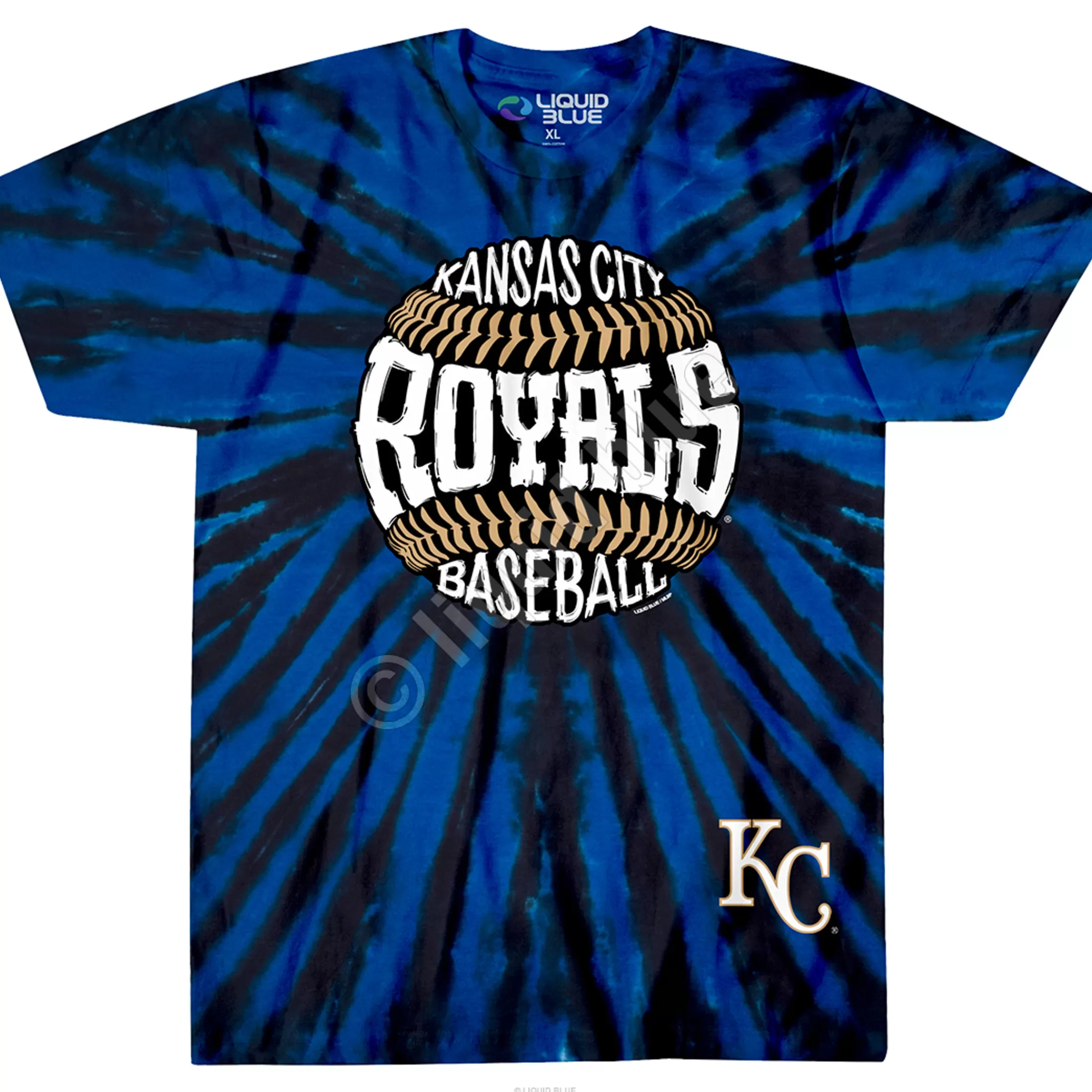 T-Shirt | Kansas City Royals<Liquid Blue Kansas City Royals Burst Tie-Dye T-Shirt