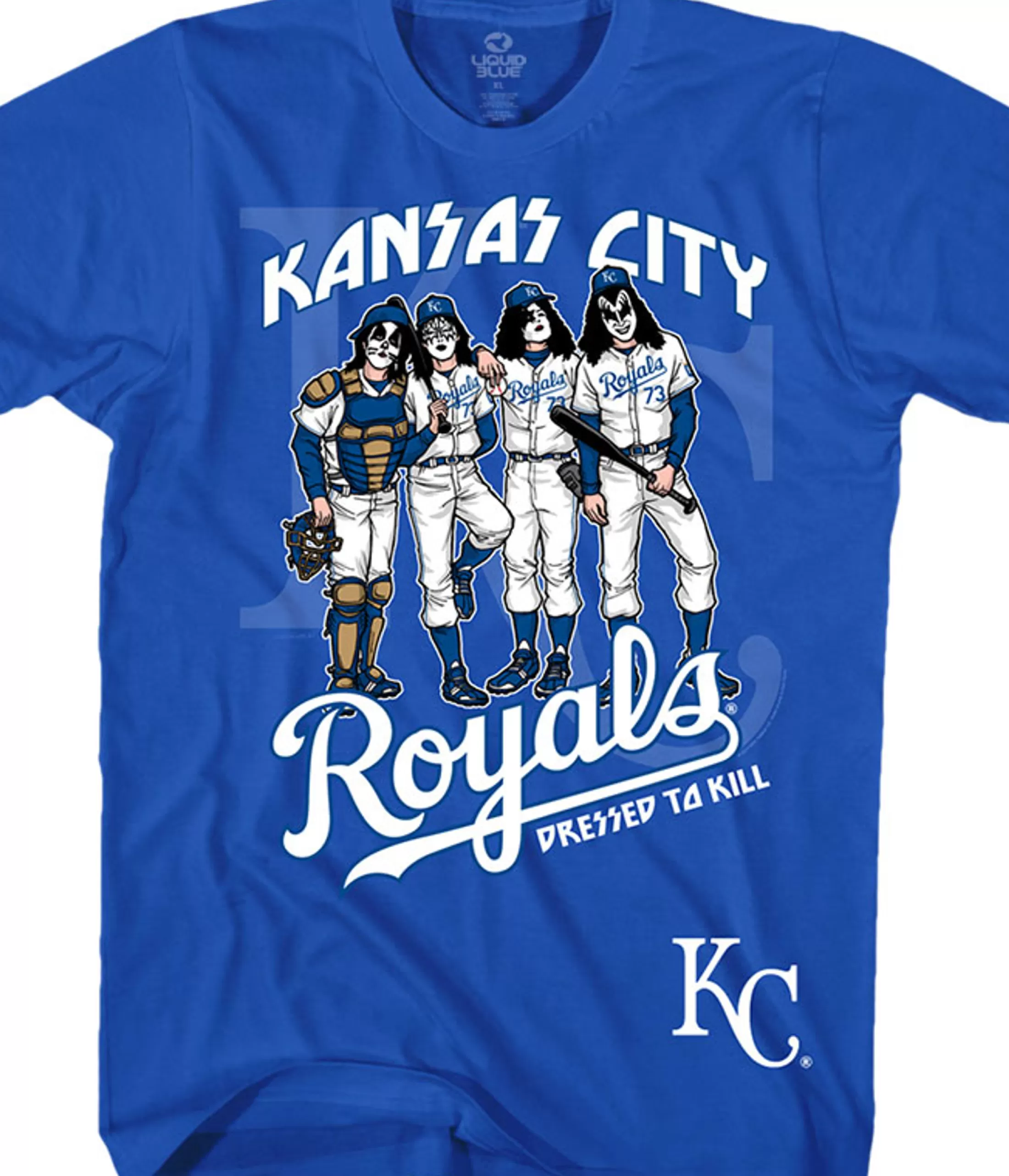 T-Shirt | Kansas City Royals<Liquid Blue Kansas City Royals Dressed to Kill Blue T-Shirt