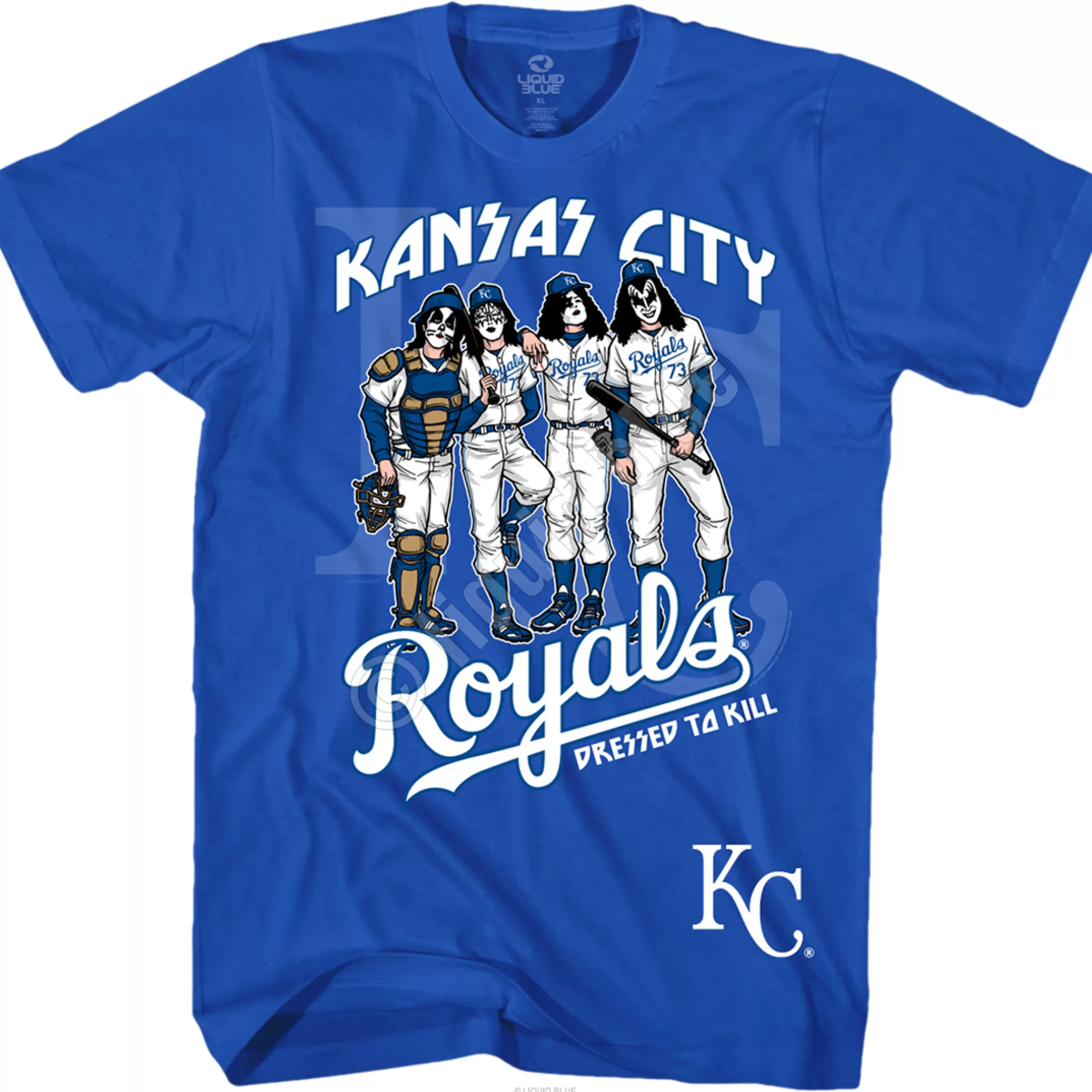 T-Shirt | Kansas City Royals<Liquid Blue Kansas City Royals Dressed to Kill Blue T-Shirt