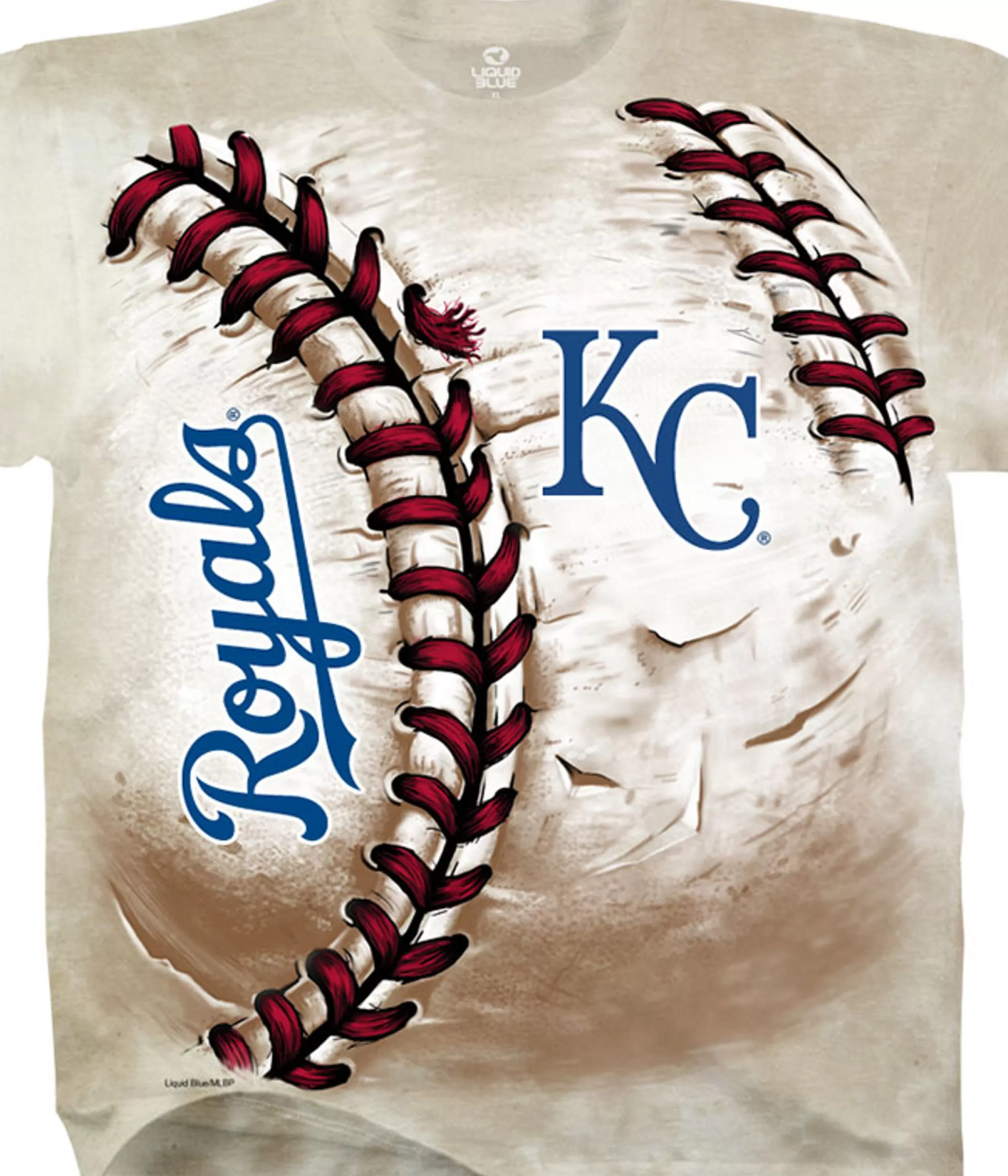 T-Shirt | Kansas City Royals<Liquid Blue Kansas City Royals Hardball Tie-Dye T-Shirt