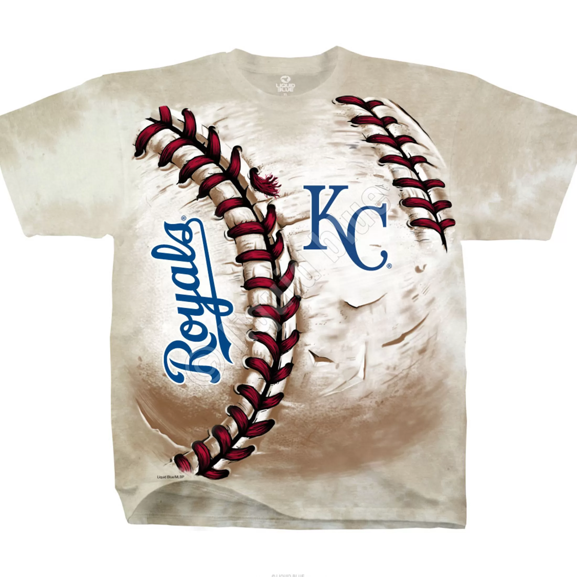 T-Shirt | Kansas City Royals<Liquid Blue Kansas City Royals Hardball Tie-Dye T-Shirt