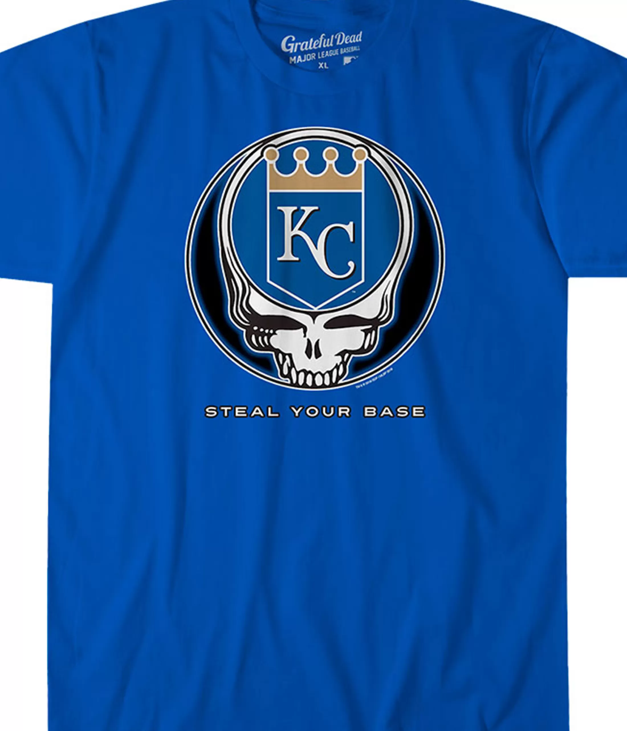 Athletic T-Shirt | Kansas City Royals<Liquid Blue Kansas City Royals Steal Your Base Blue Athletic T-Shirt