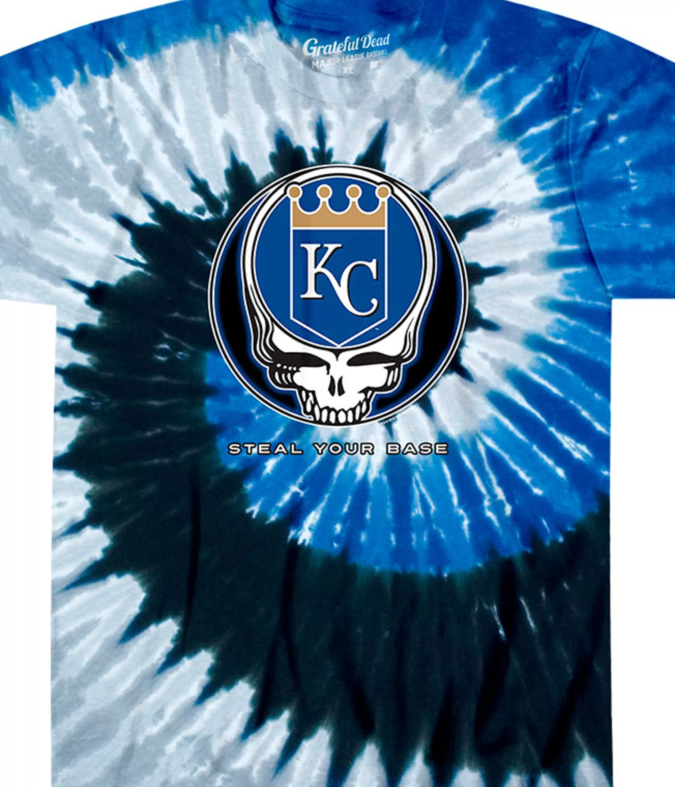 T-Shirt | Kansas City Royals<Liquid Blue Kansas City Royals Steal Your Base Tie-Dye T-Shirt