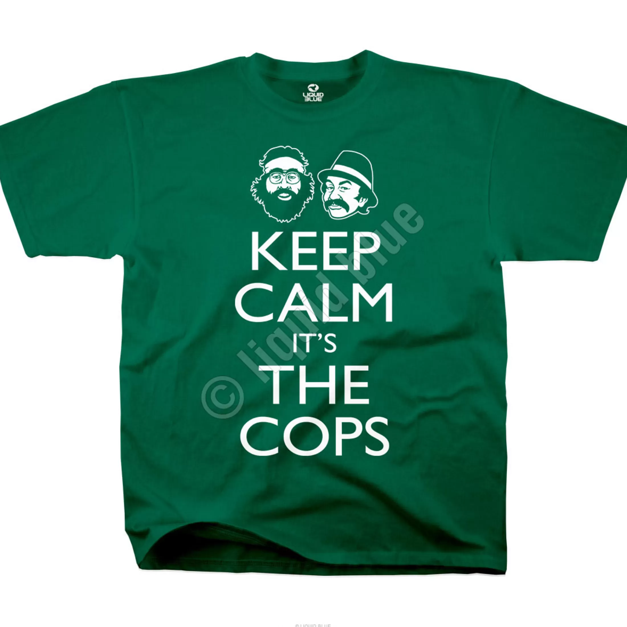 T-Shirt | Cheech And Chong<Liquid Blue Keep Calm Green T-Shirt