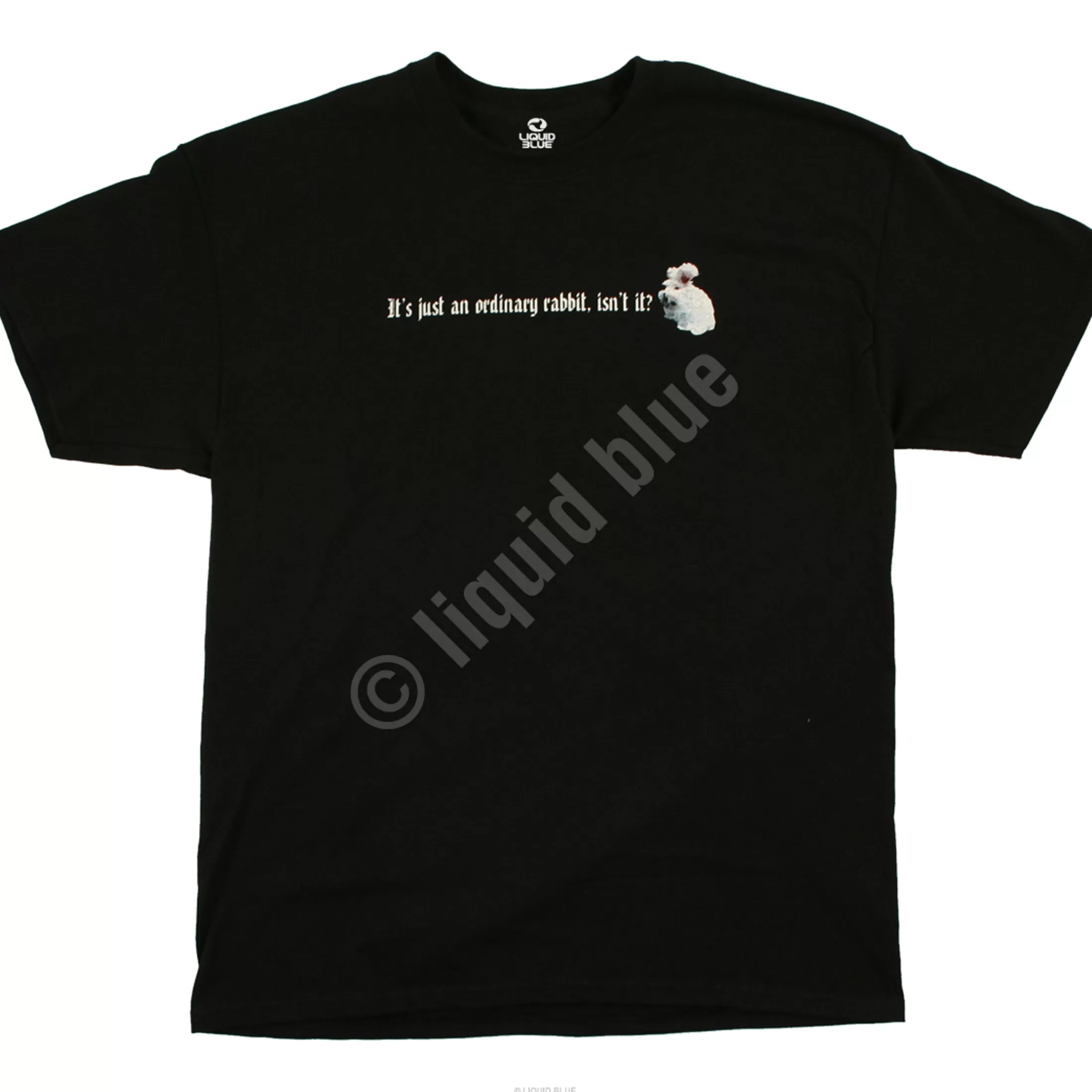 T-Shirt | Monty Python<Liquid Blue Killer Rabbit Black T-Shirt