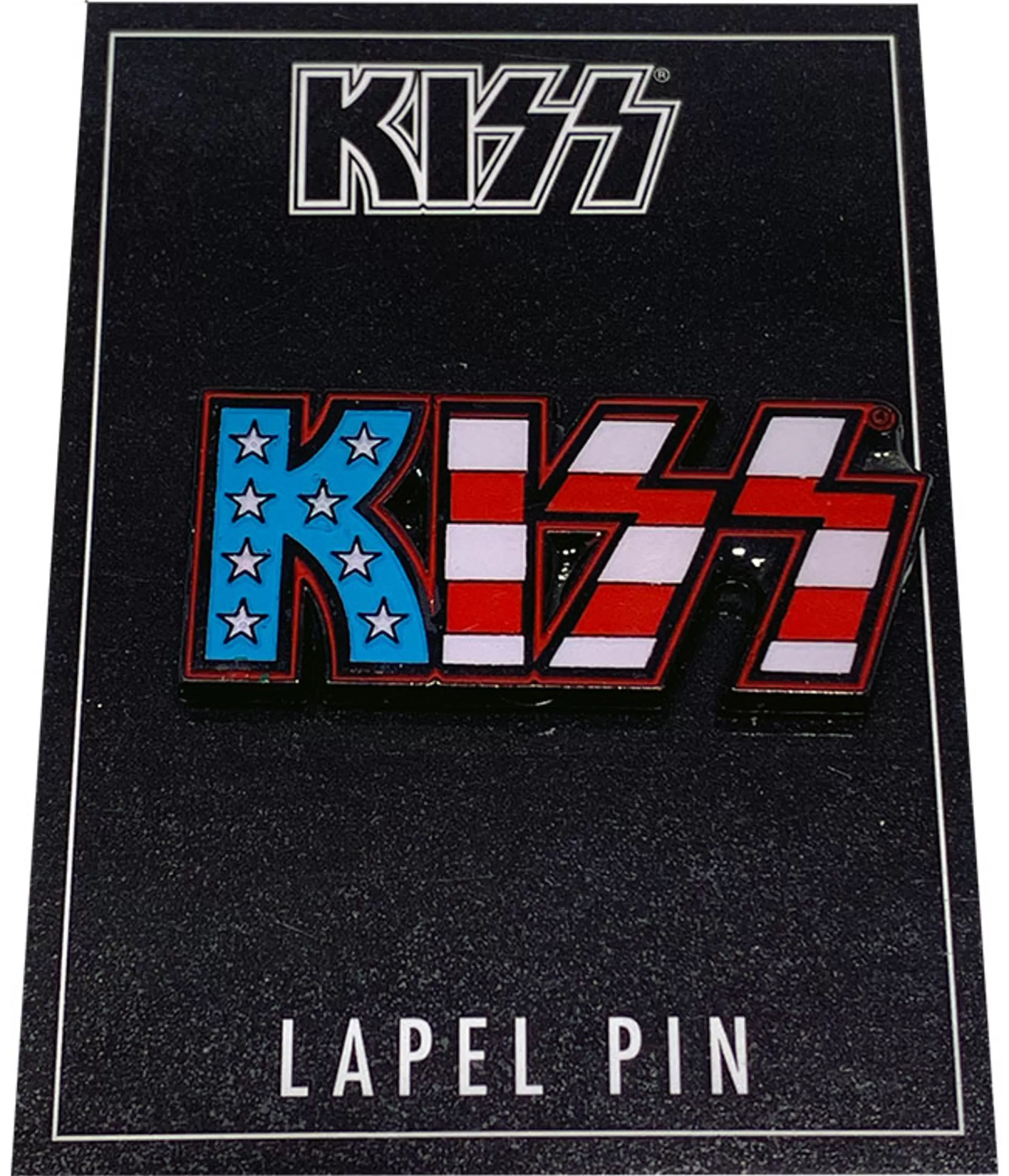 Pins | Kiss<Liquid Blue KISS American Flag Lapel Pin