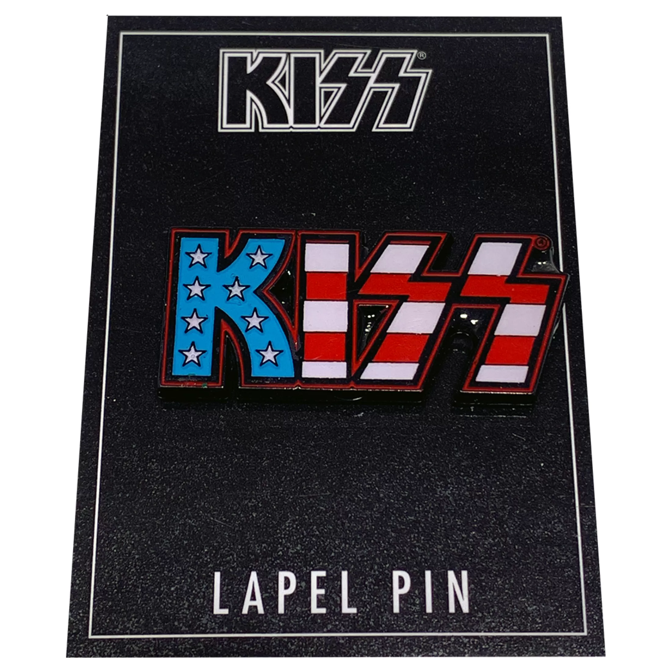 Pins | Kiss<Liquid Blue KISS American Flag Lapel Pin