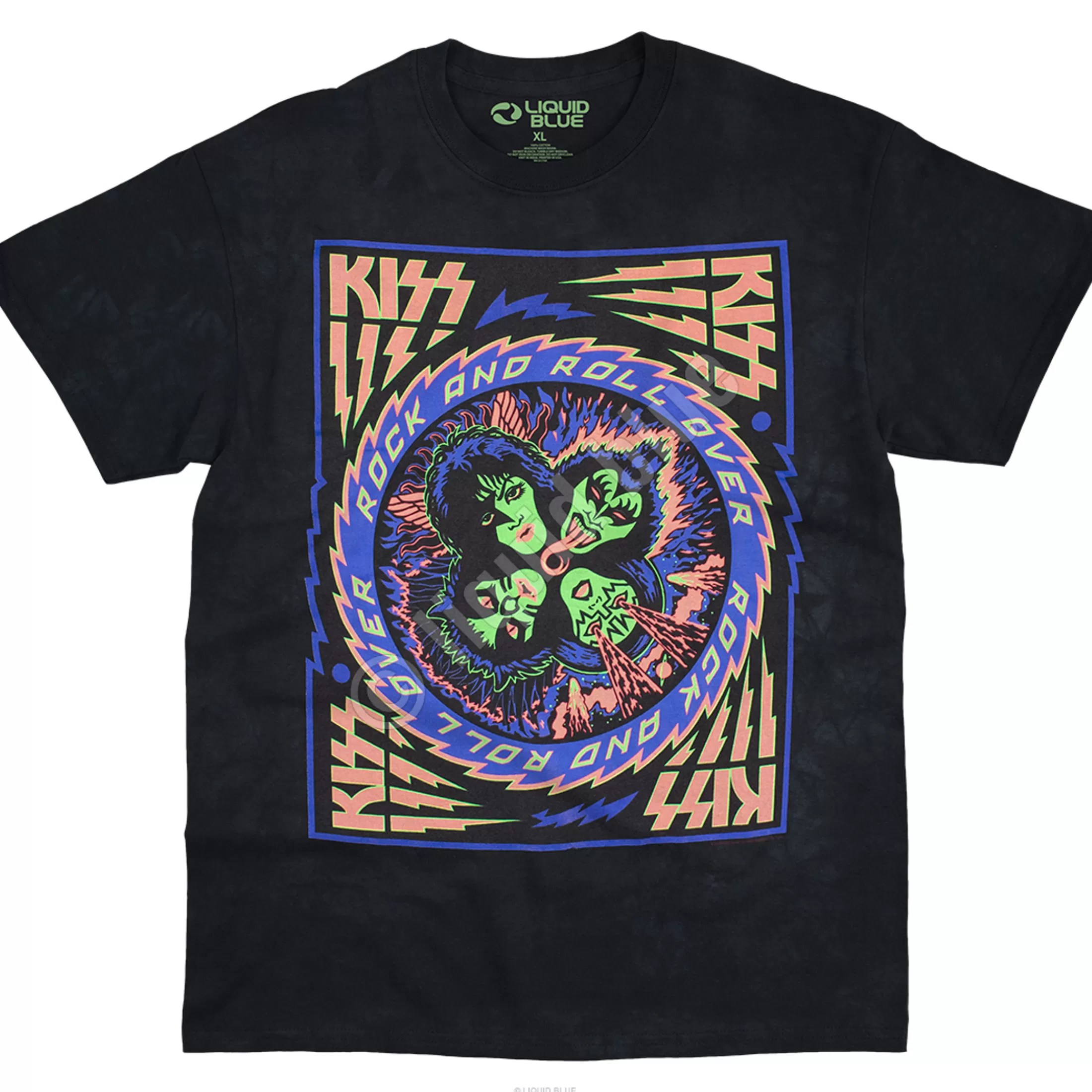 T-Shirt | Blacklight<Liquid Blue KISS Blacklight Tie-Dye T-Shirt