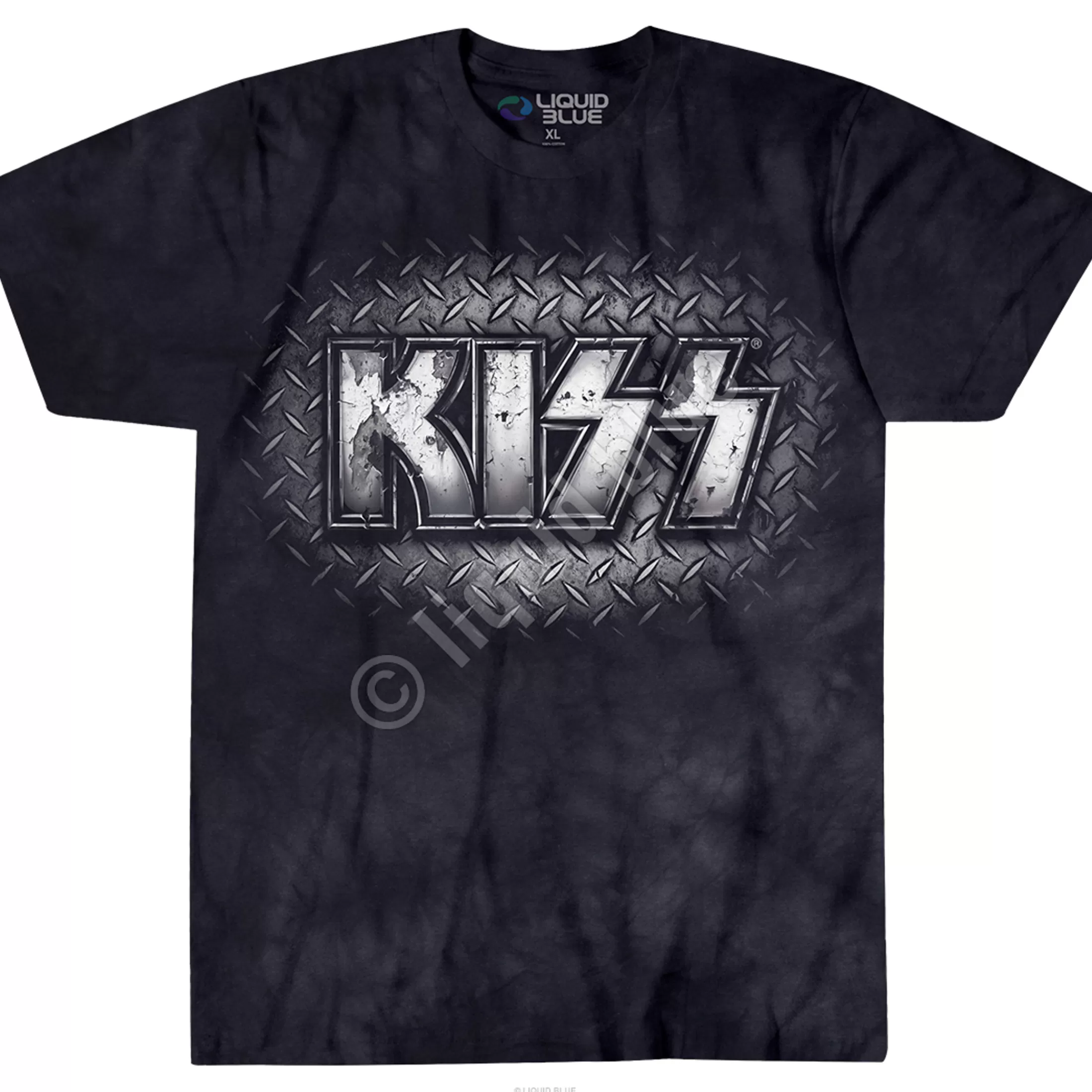 T-Shirt | Kiss<Liquid Blue KISS Metal Tie-Dye T-Shirt