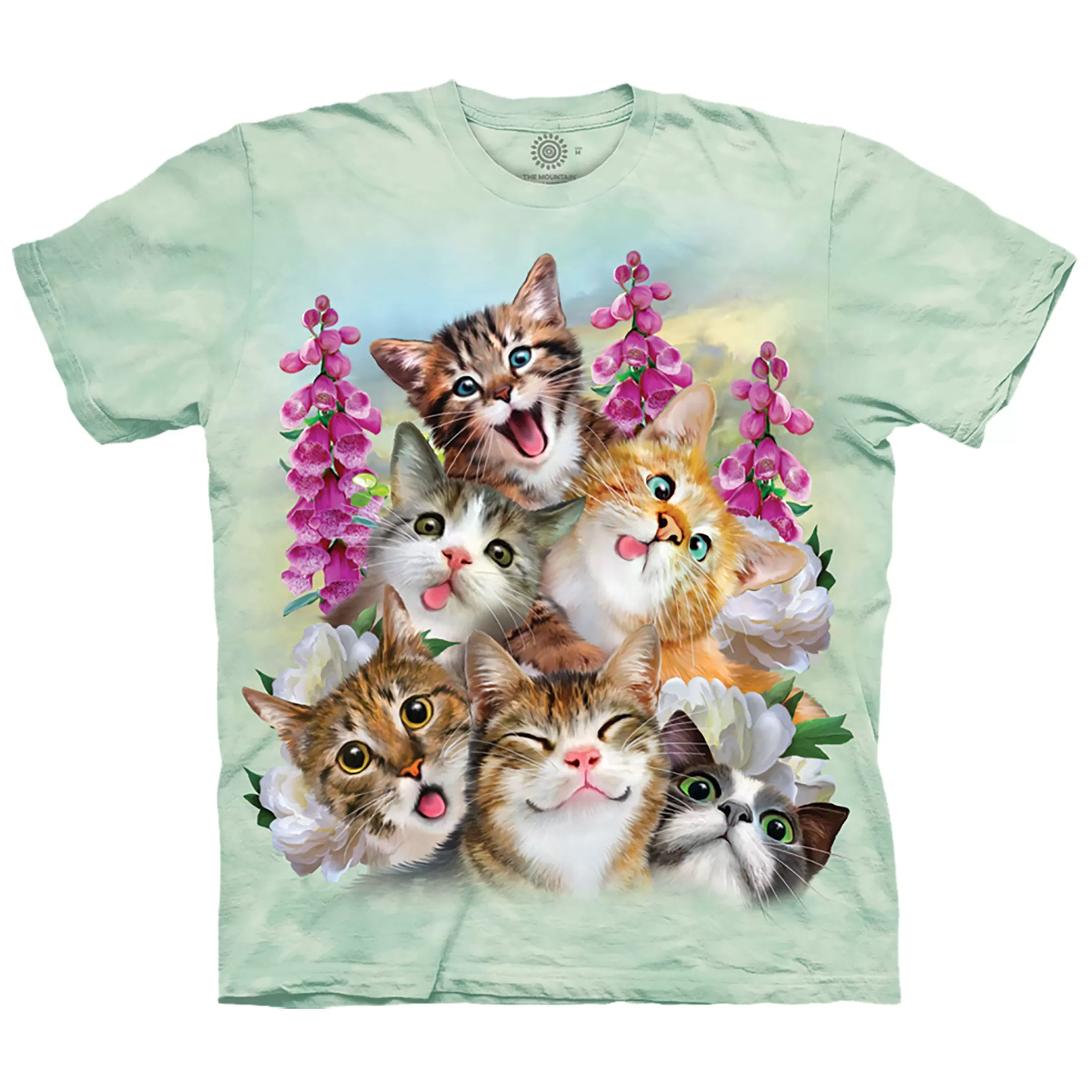 T-Shirt | Selfies<Liquid Blue Kittens Selfie Classic Cotton T-Shirt