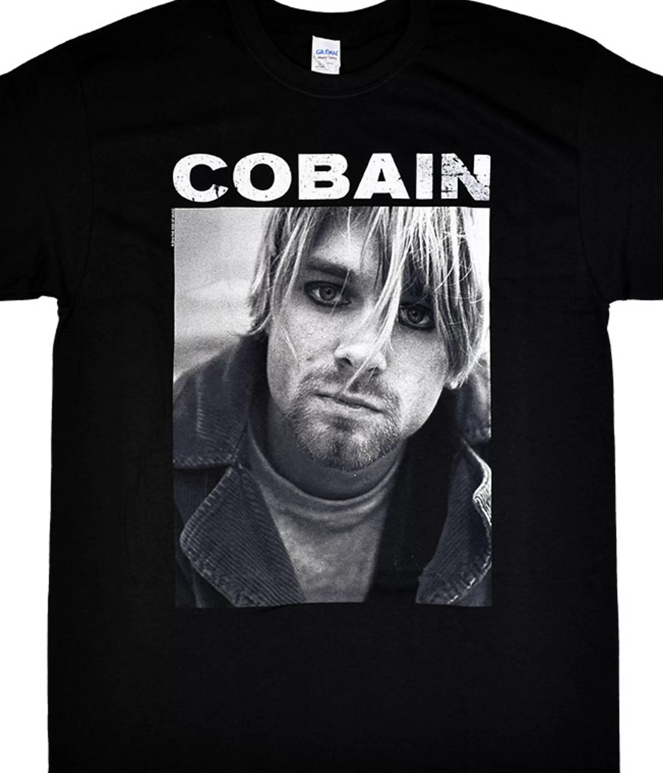 T-Shirt | Nirvana<Liquid Blue Kurt Cobain Eyeliner Black T-Shirt