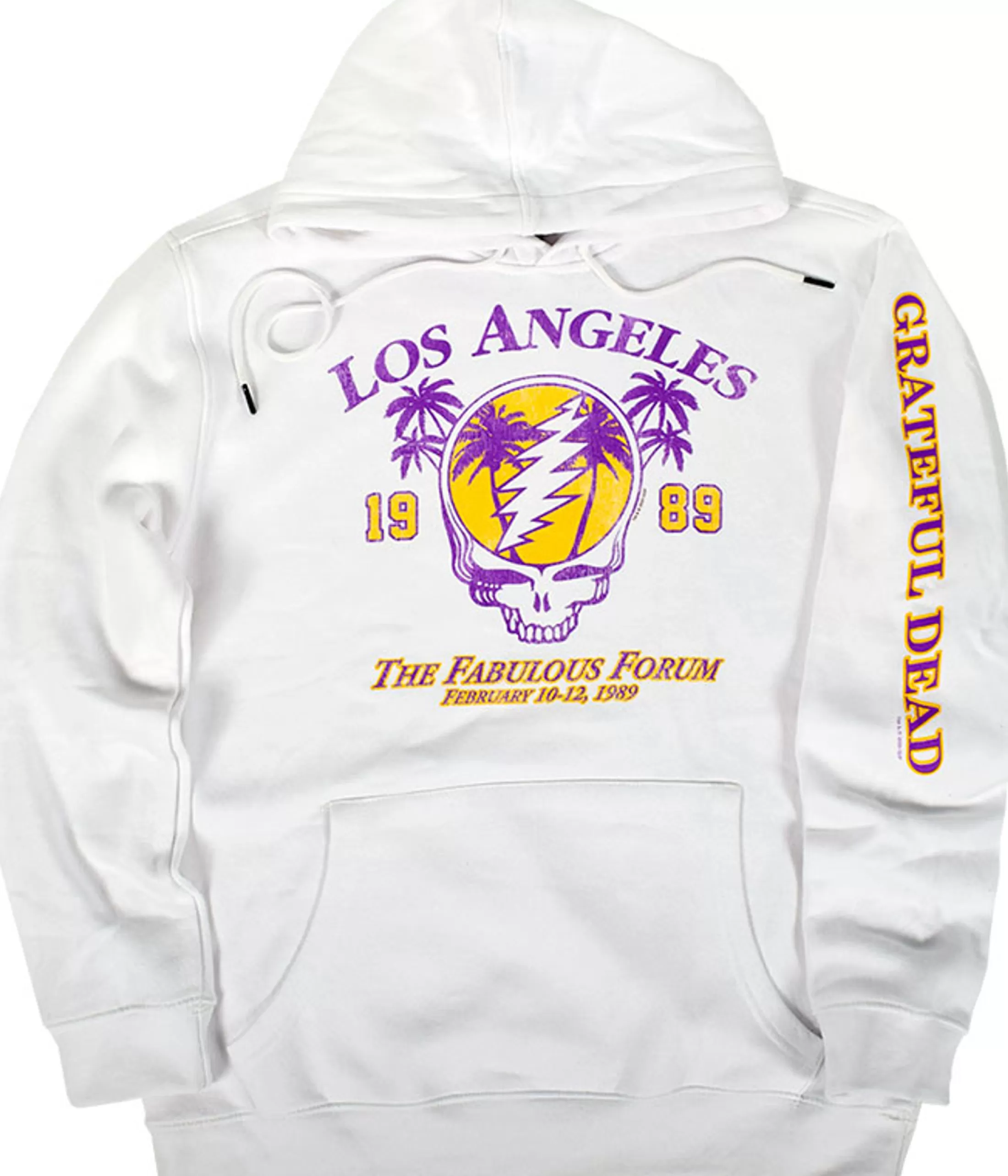 Hoodie | Grateful Dead<Liquid Blue LA Dead White Sleeve Printed Hoodie