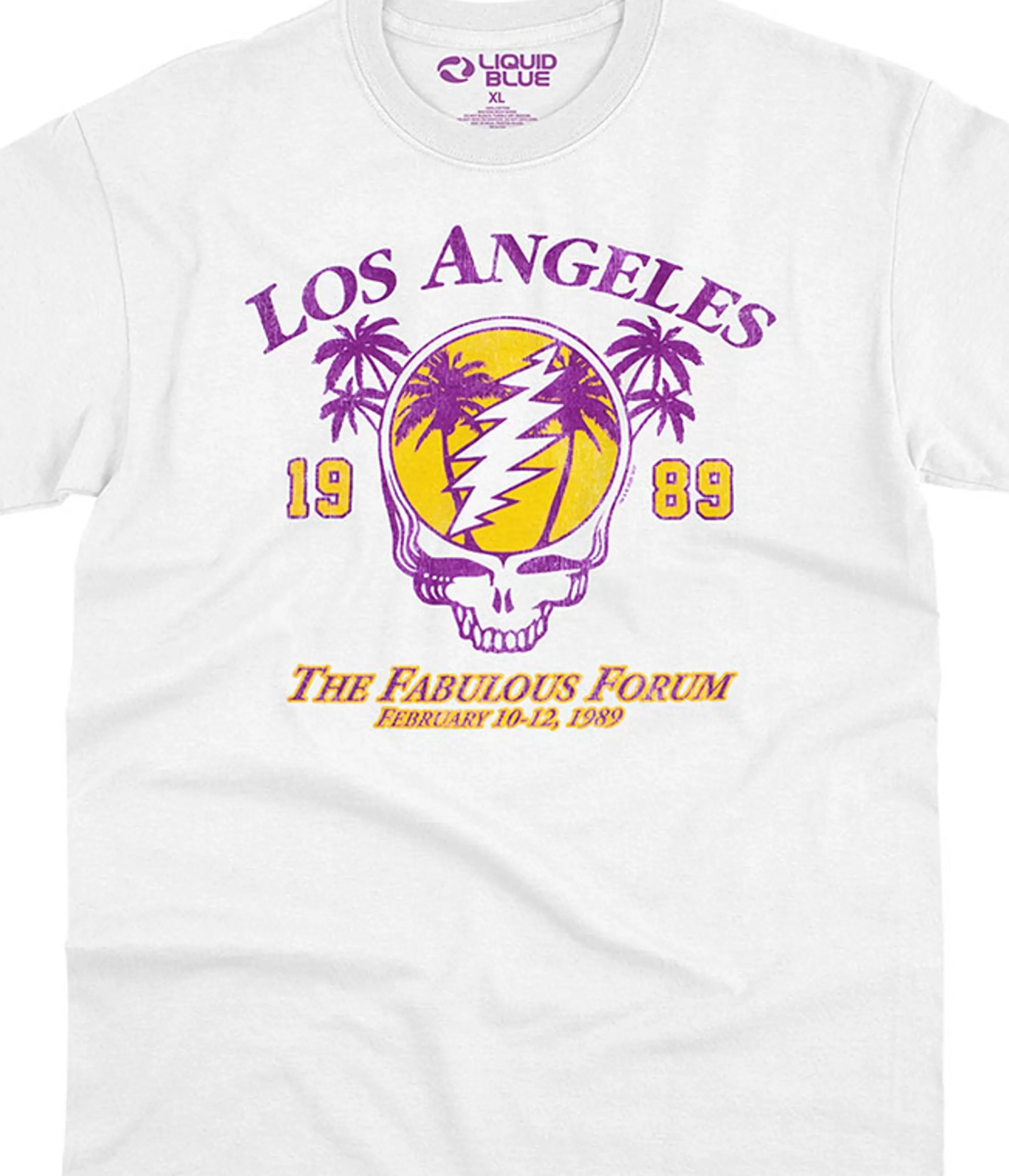 T-Shirt | Grateful Dead<Liquid Blue LA Dead White T-Shirt