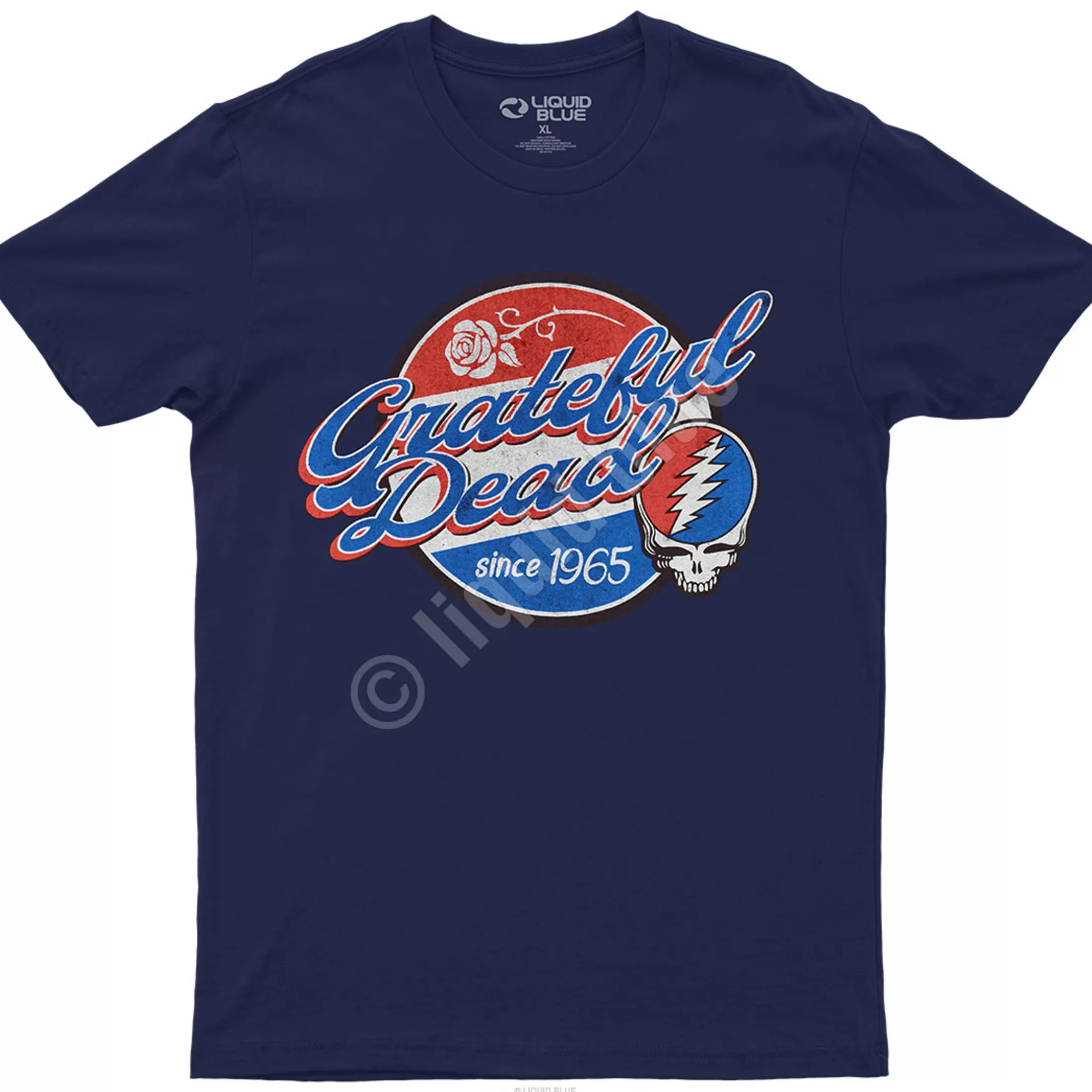 Athletic T-Shirt | Grateful Dead<Liquid Blue Label Navy Athletic T-Shirt