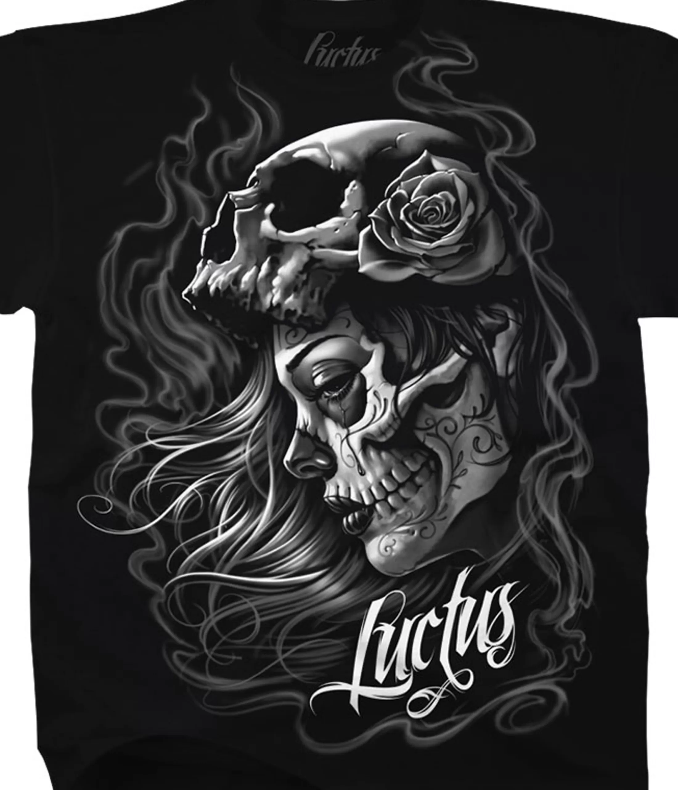 T-Shirt | Luctus<Liquid Blue Lady of the Dead Black T-Shirt