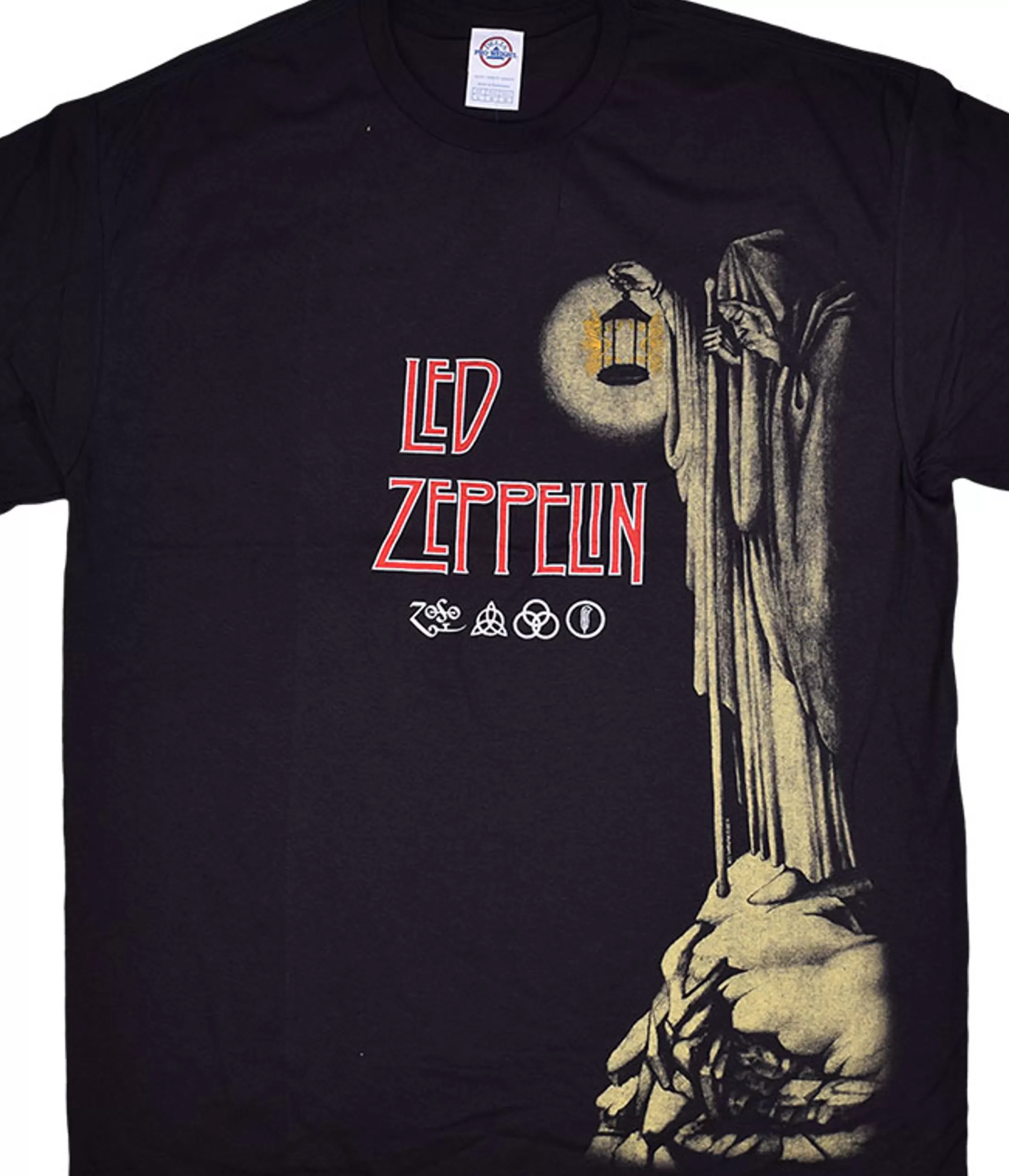 T-Shirt | Led Zeppelin<Liquid Blue Led Zeppelin Hermit Black T-Shirt