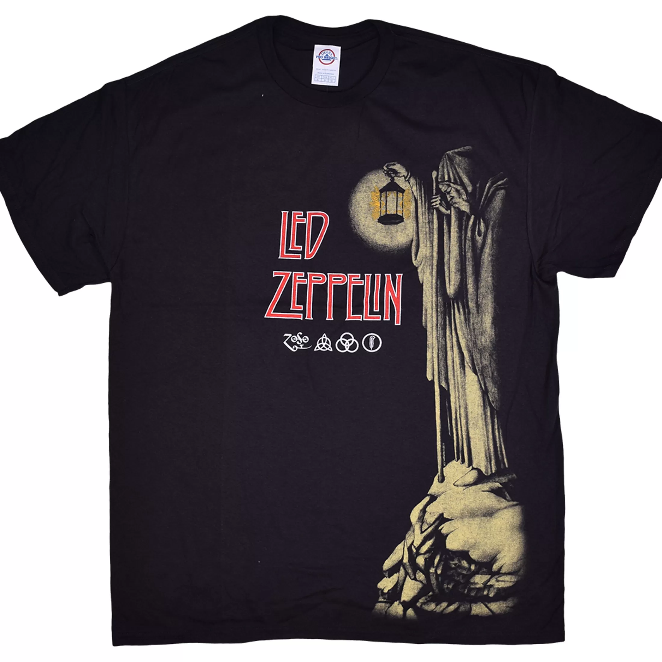 T-Shirt | Led Zeppelin<Liquid Blue Led Zeppelin Hermit Black T-Shirt