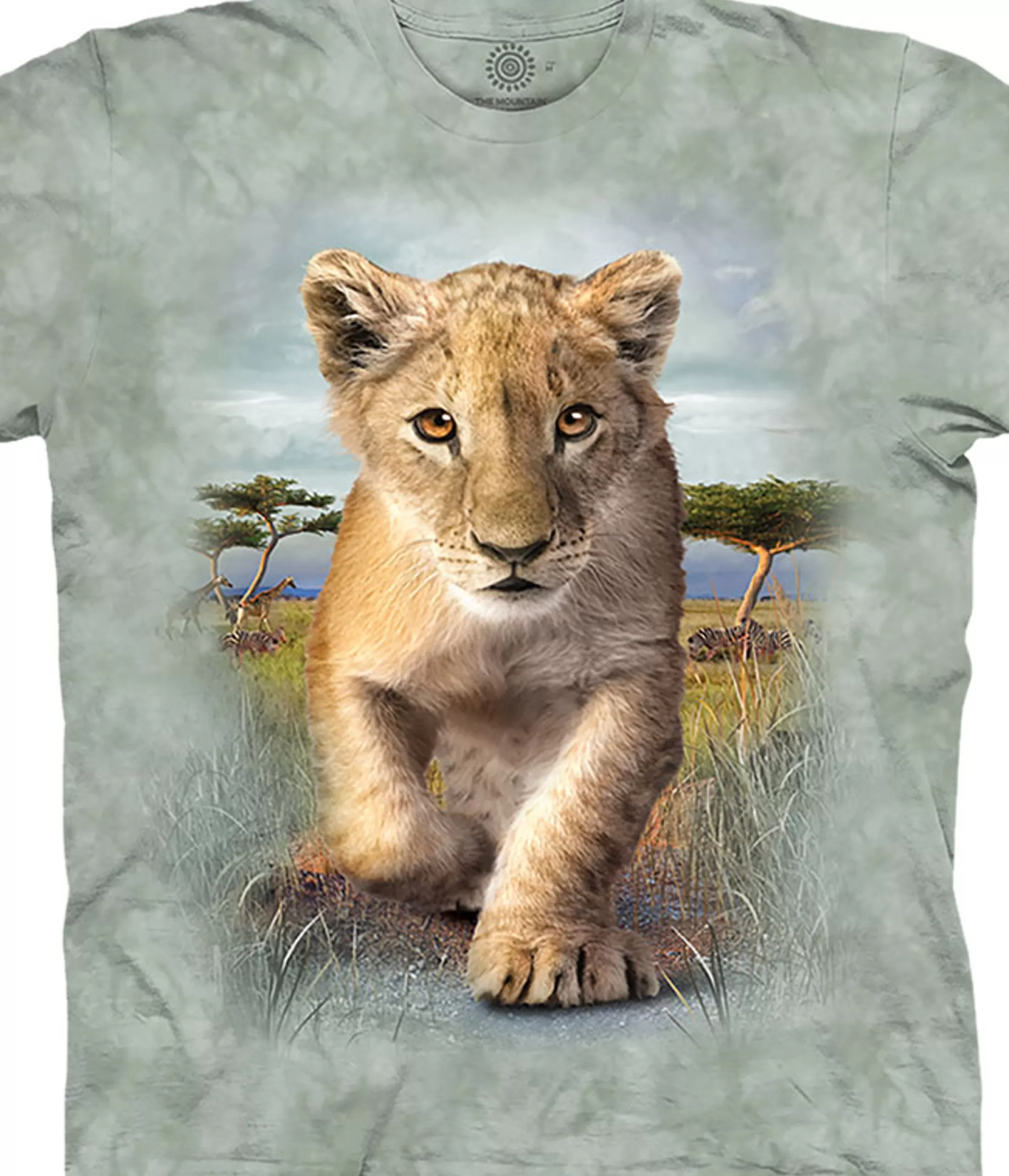 T-Shirt | Wild Animals<Liquid Blue Lion Cub Classic Cotton T-Shirt