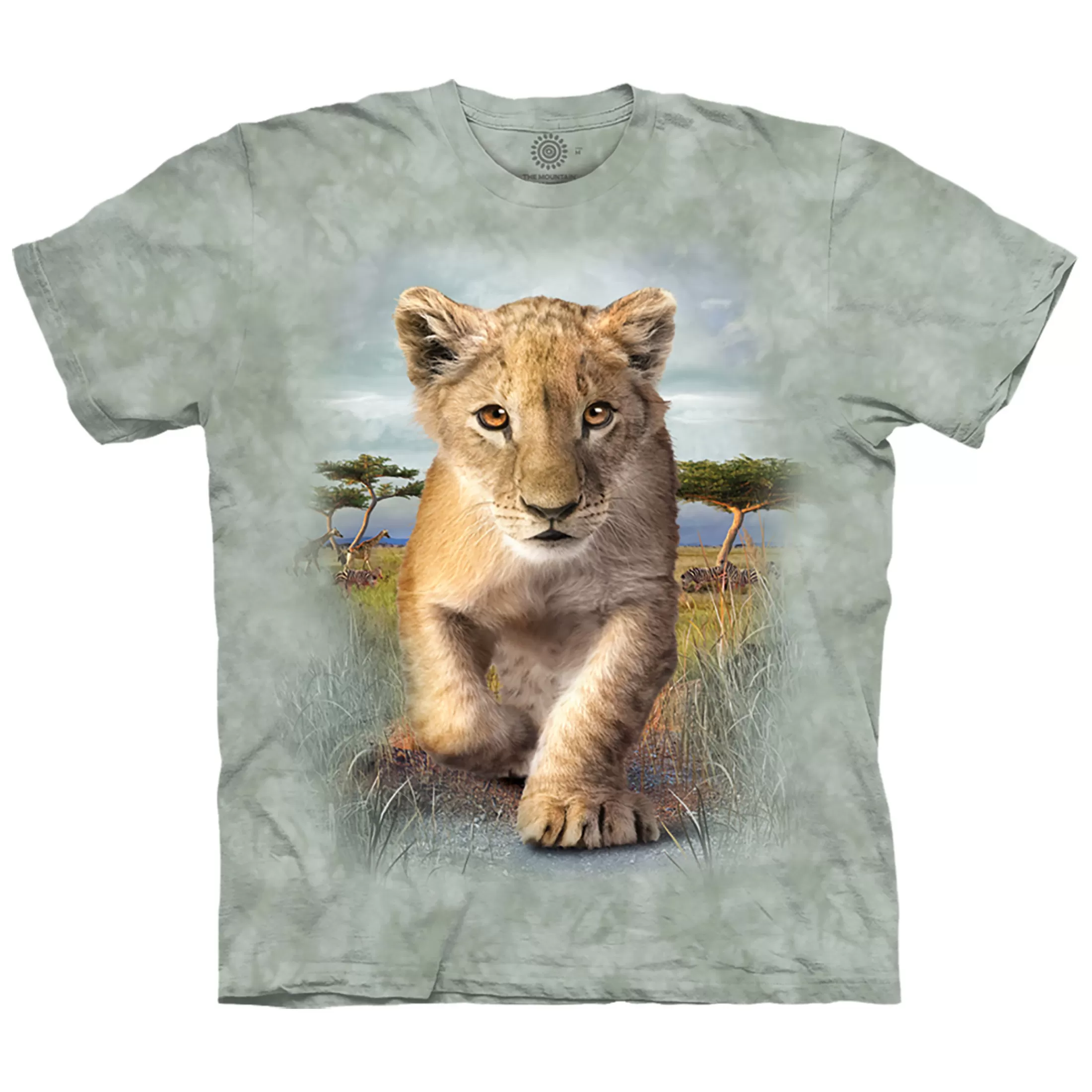 T-Shirt | Wild Animals<Liquid Blue Lion Cub Classic Cotton T-Shirt