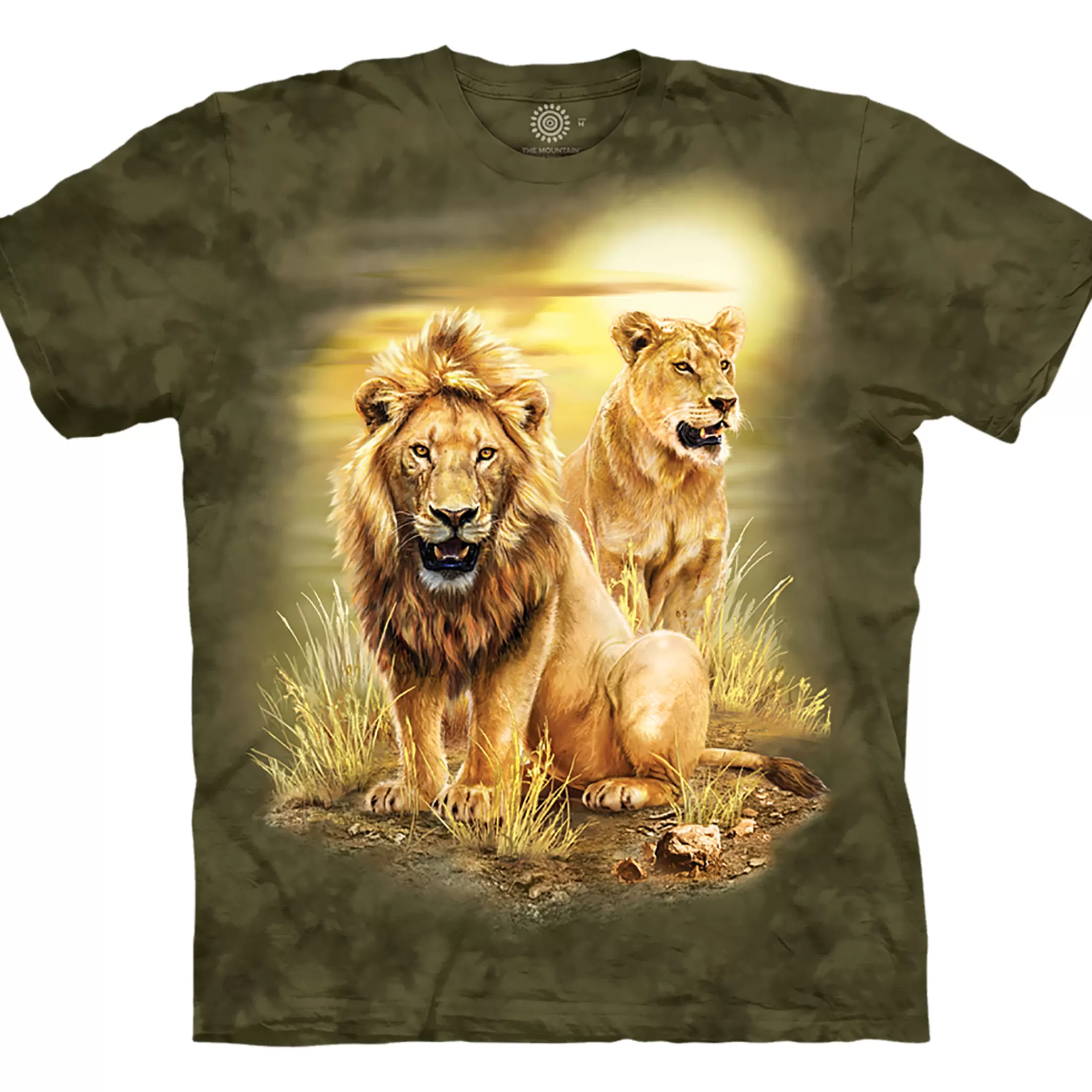 T-Shirt | Wild Animals<Liquid Blue Lion Pair Classic Cotton T-Shirt