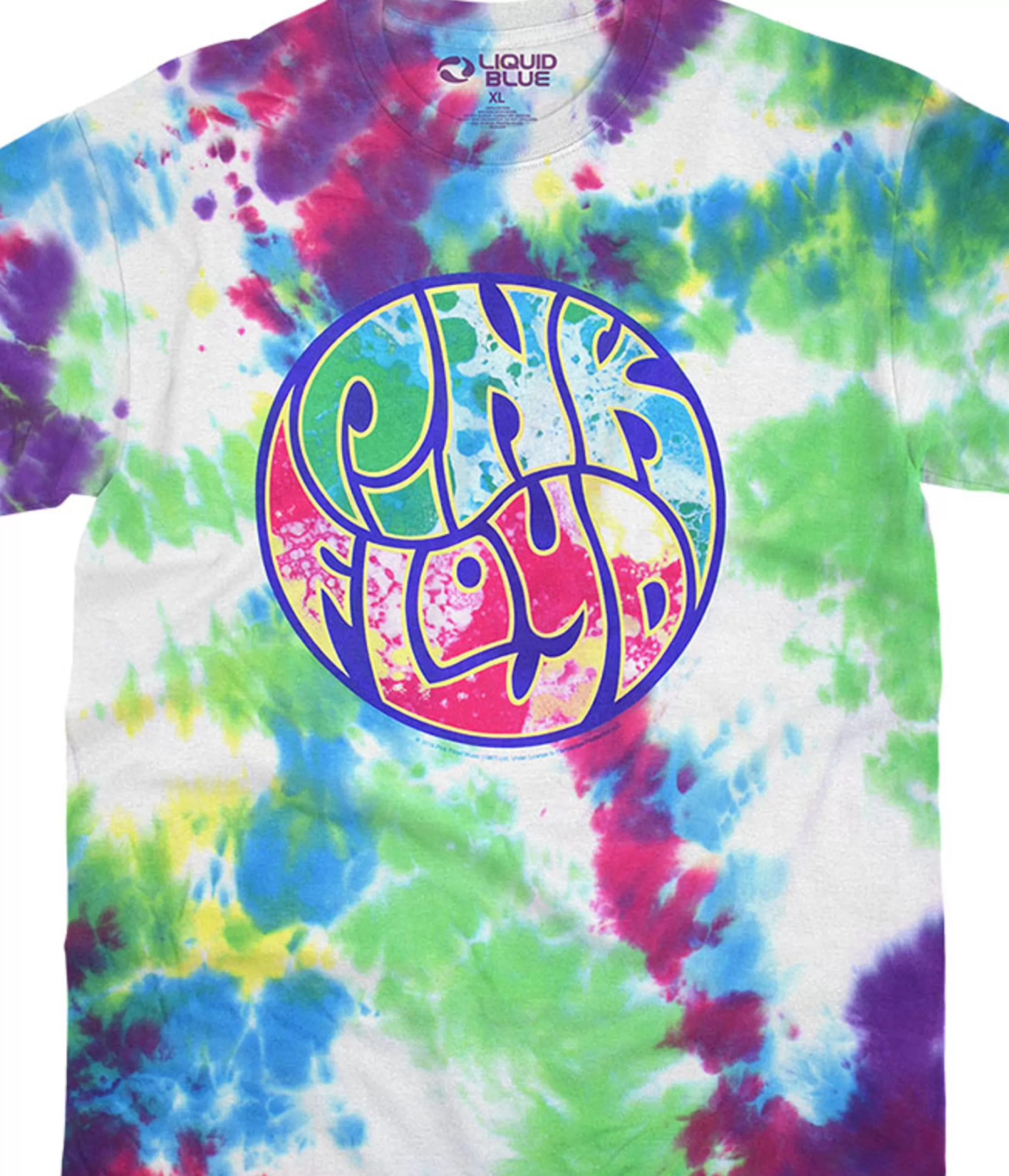 T-Shirt | Pink Floyd<Liquid Blue Liquid Light Show Tie-Dye T-Shirt