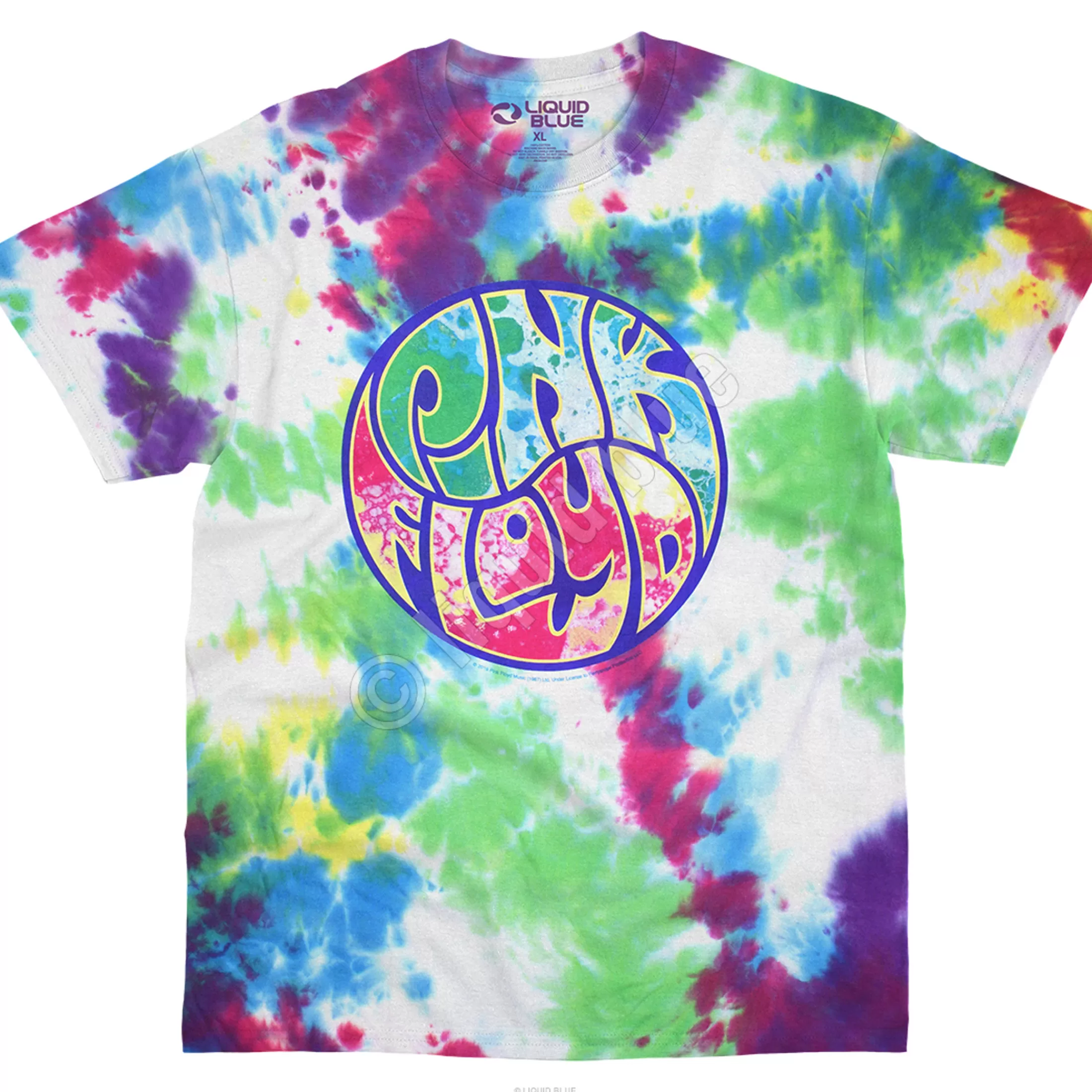 T-Shirt | Pink Floyd<Liquid Blue Liquid Light Show Tie-Dye T-Shirt