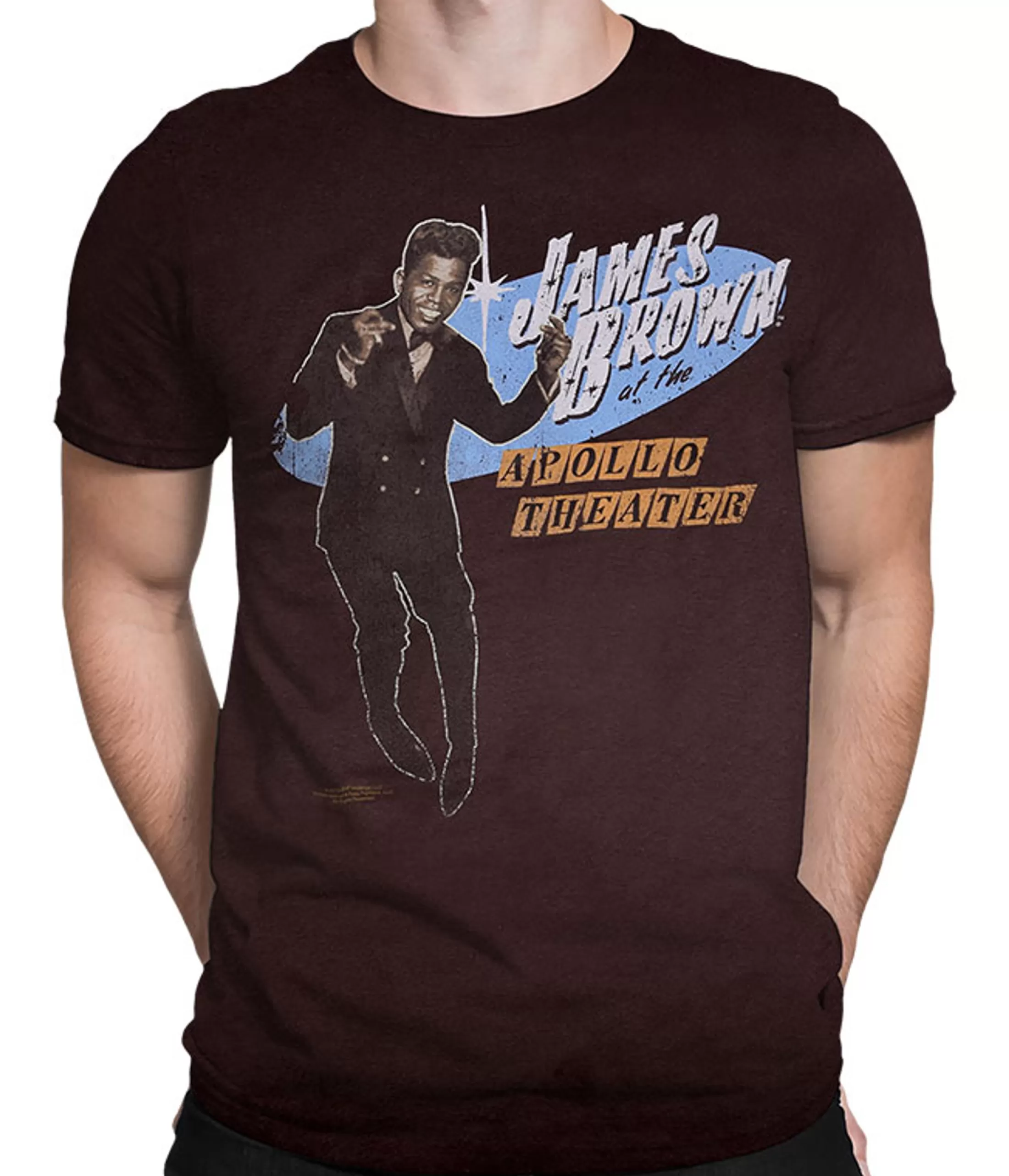 Athletic T-Shirt | James Brown<Liquid Blue Live at the Apollo Brown Athletic T-Shirt