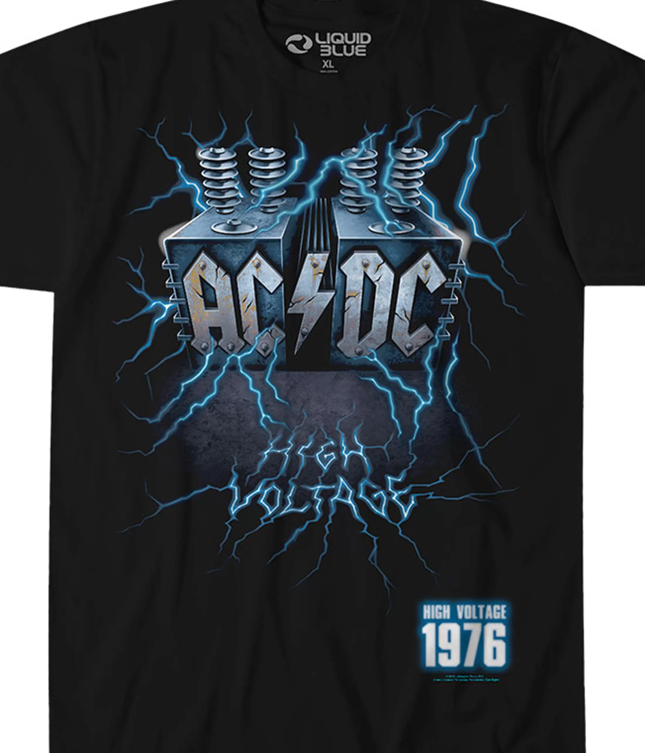 T-Shirt | Ac-Dc<Liquid Blue Live Wire Black T-Shirt