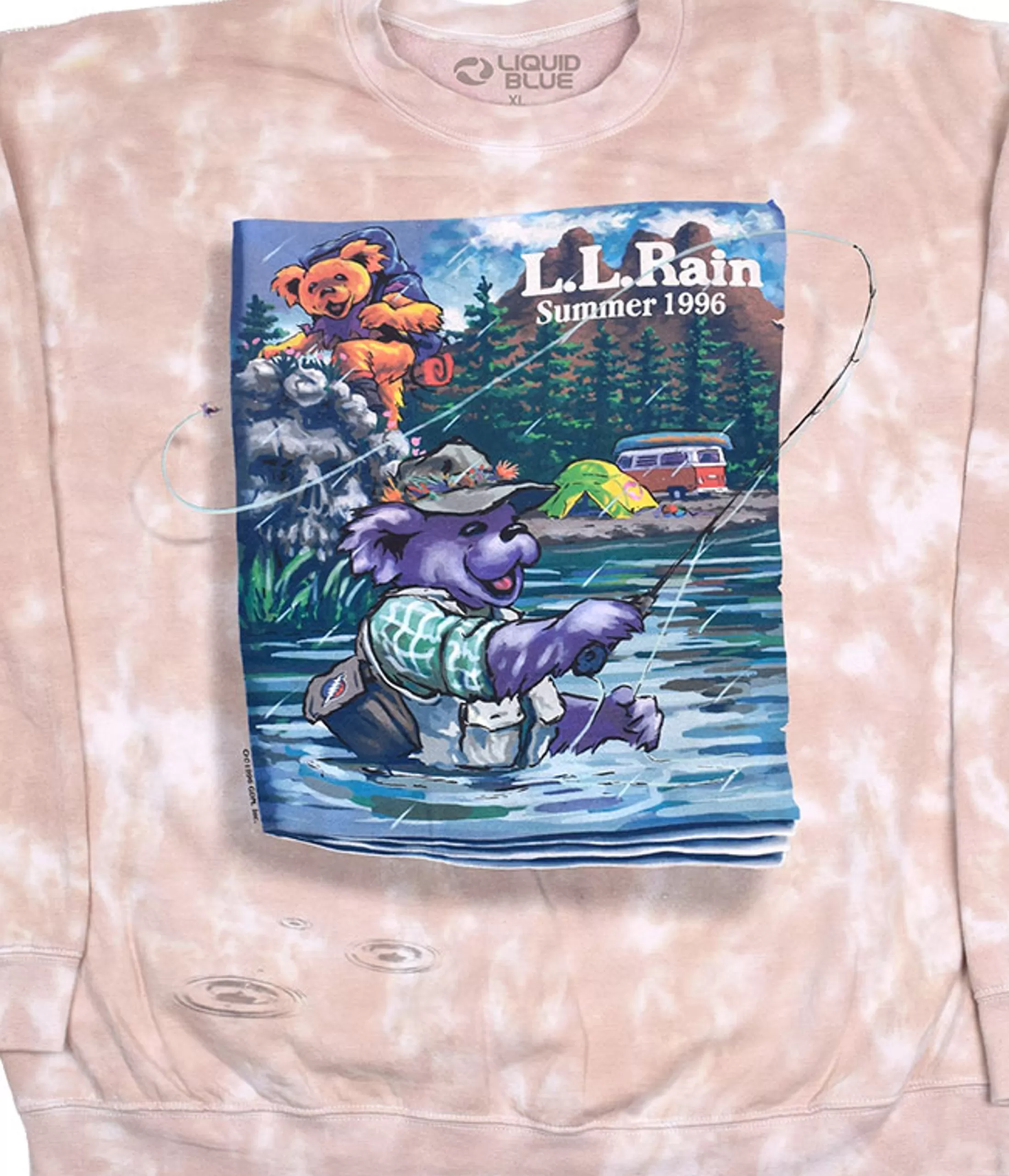 Sweatshirt | Grateful Dead<Liquid Blue LL Rain Tie-Dye Sweatshirt