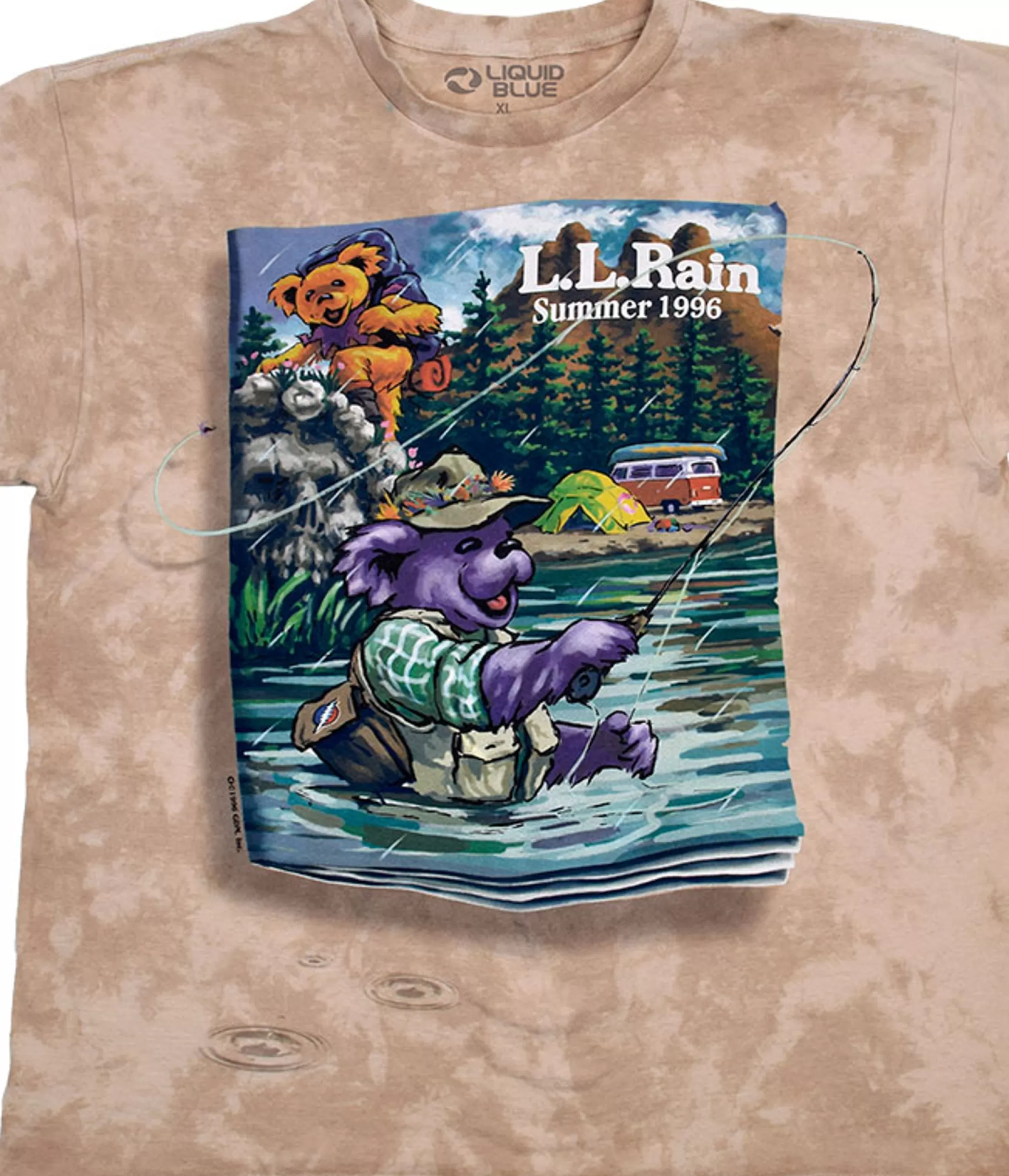 T-Shirt | Grateful Dead<Liquid Blue LL Rain Tie-Dye T-Shirt