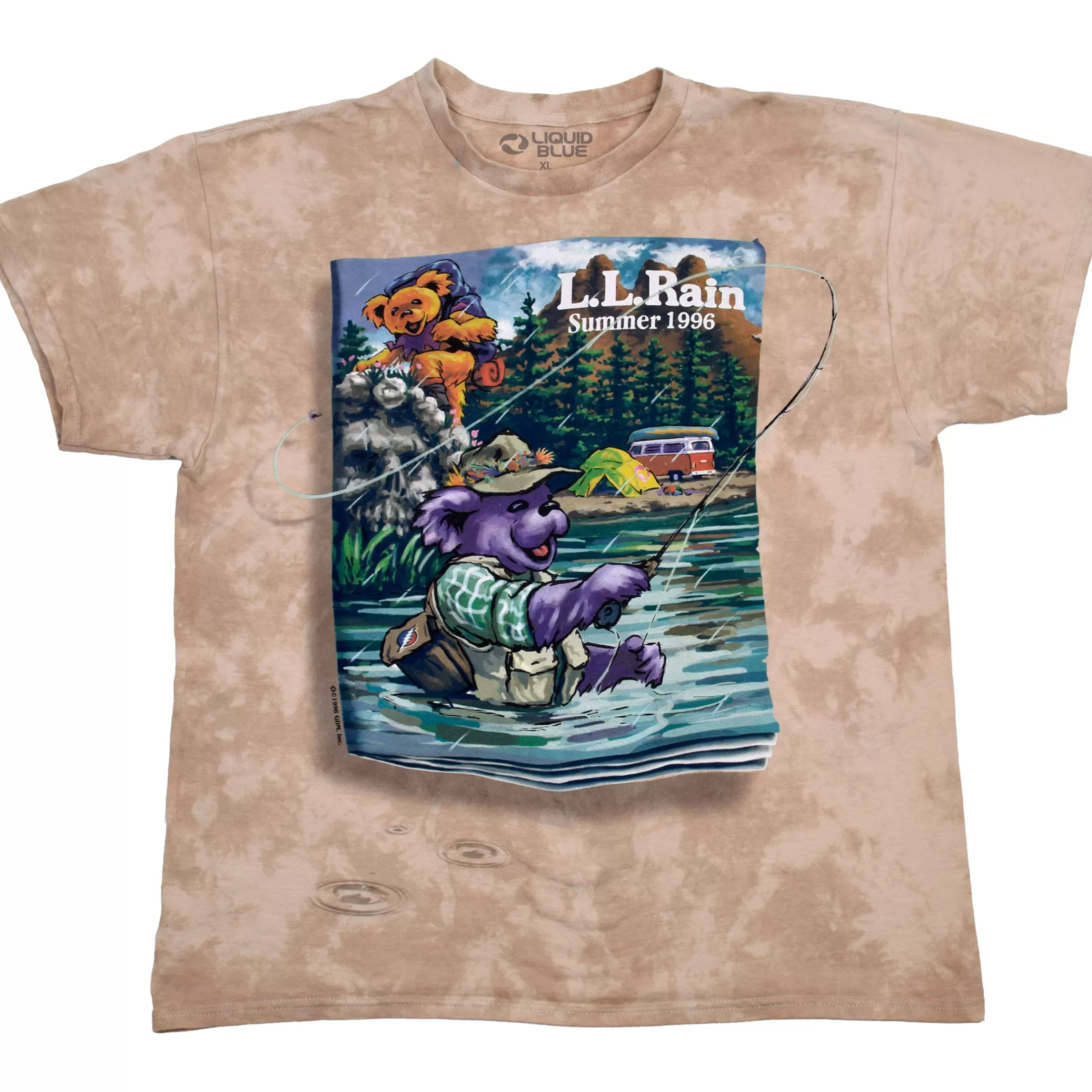 T-Shirt | Grateful Dead<Liquid Blue LL Rain Tie-Dye T-Shirt